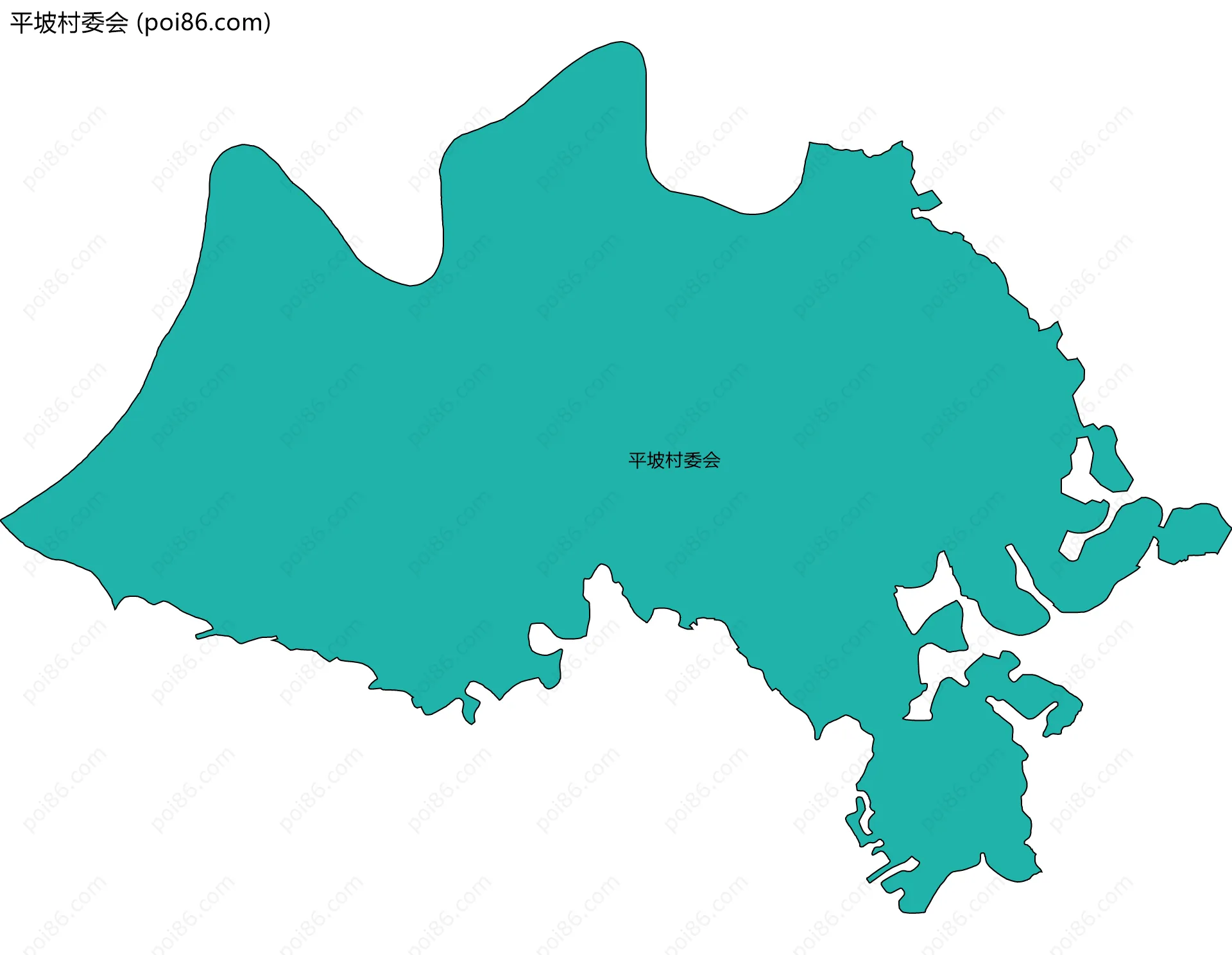 平坡村委会边界地图