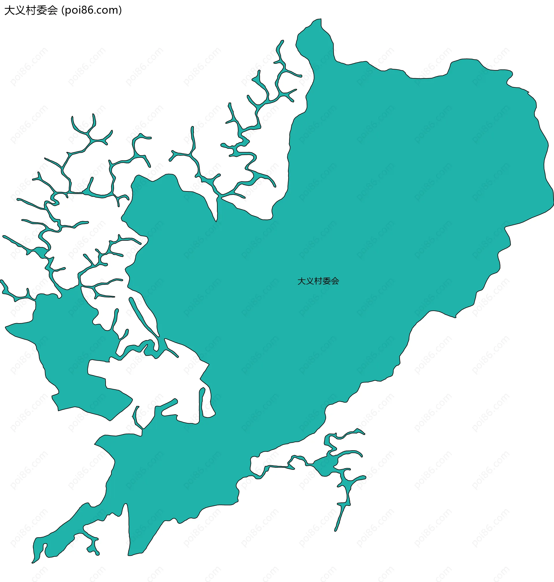 大义村委会边界地图