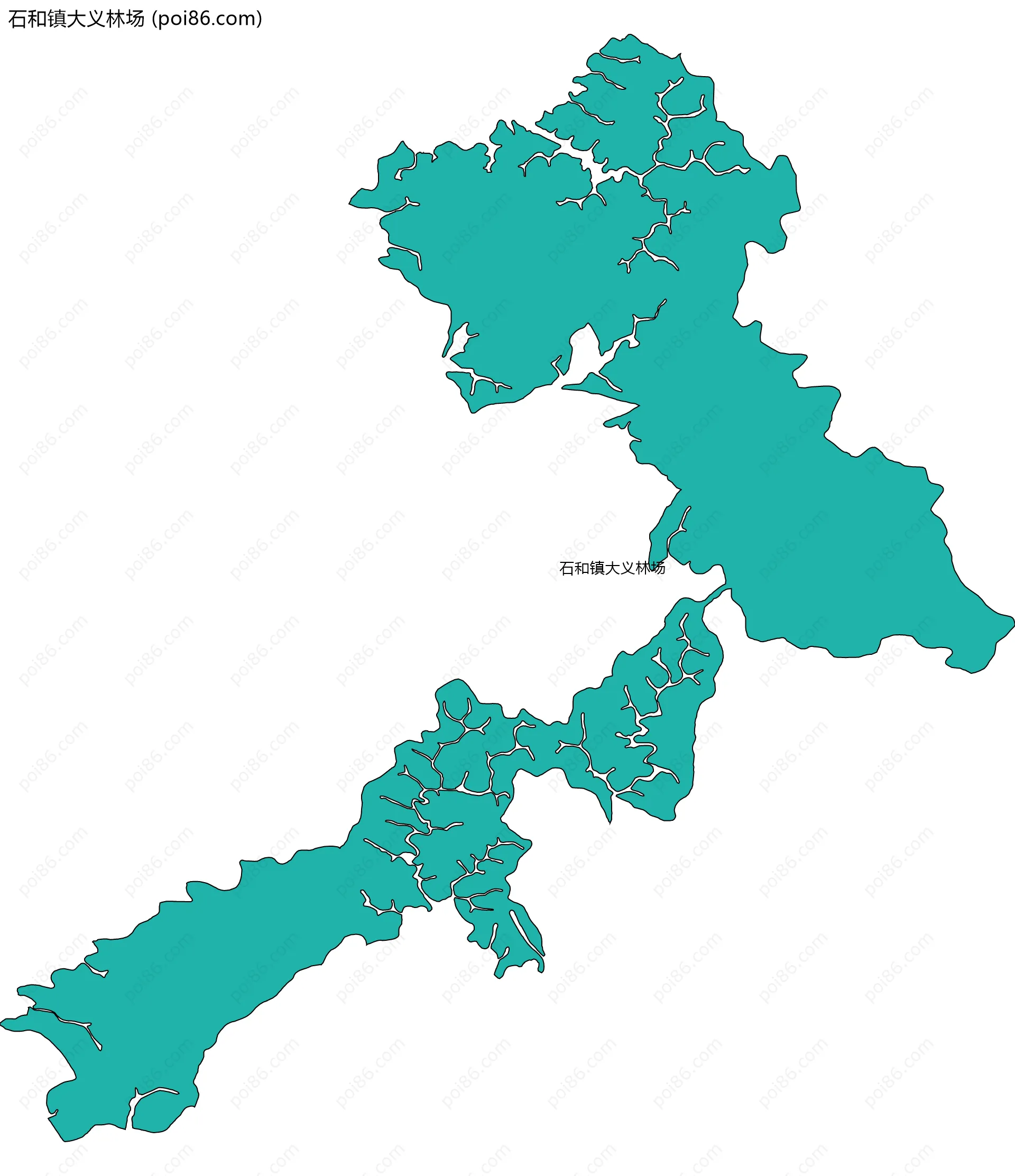 石和镇大义林场边界地图