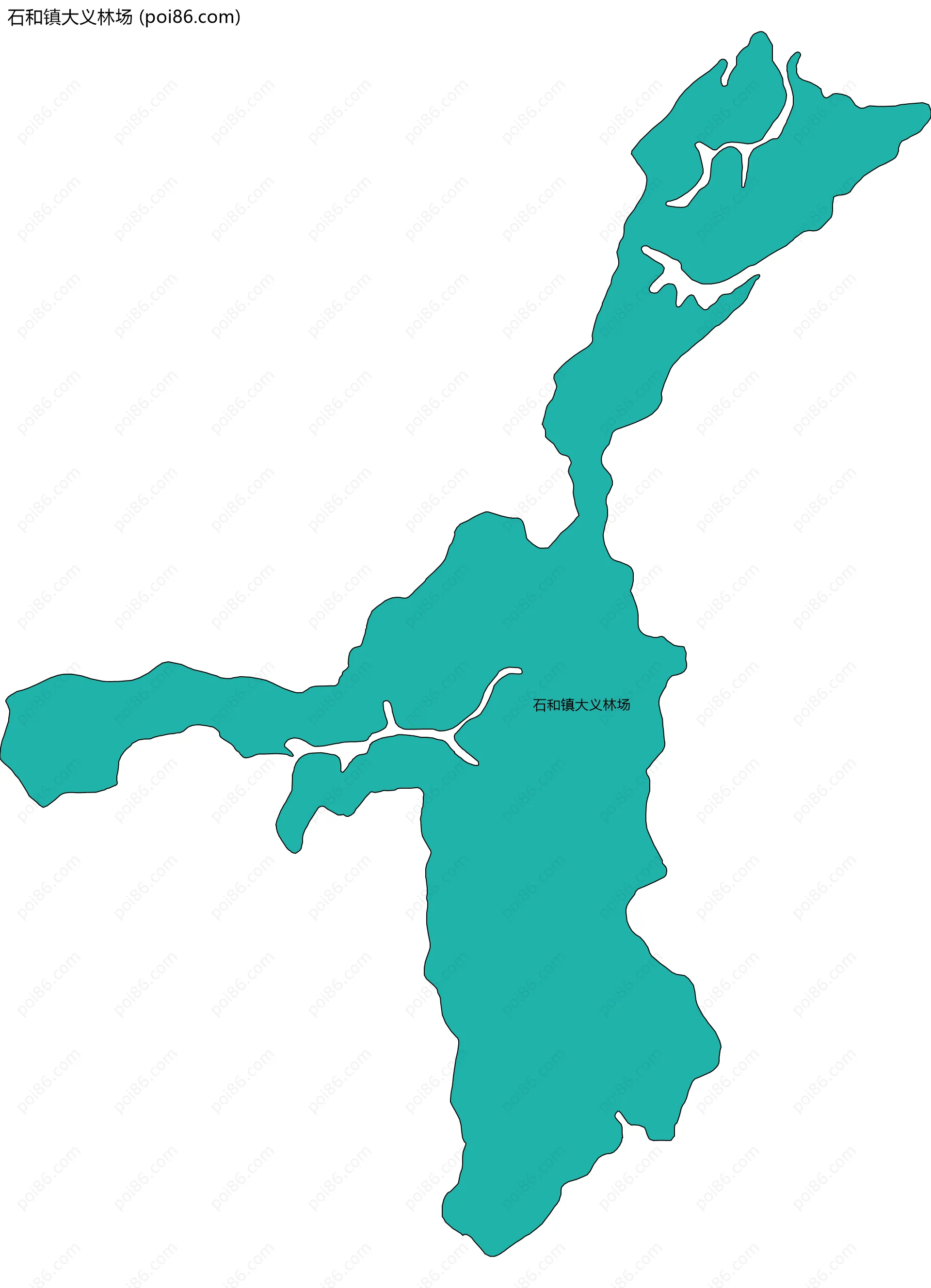 石和镇大义林场边界地图