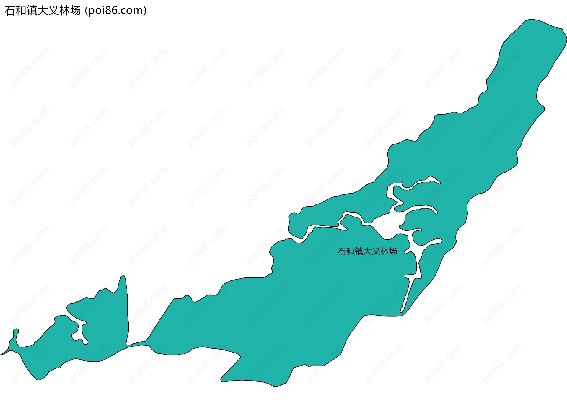 石和镇大义林场边界地图