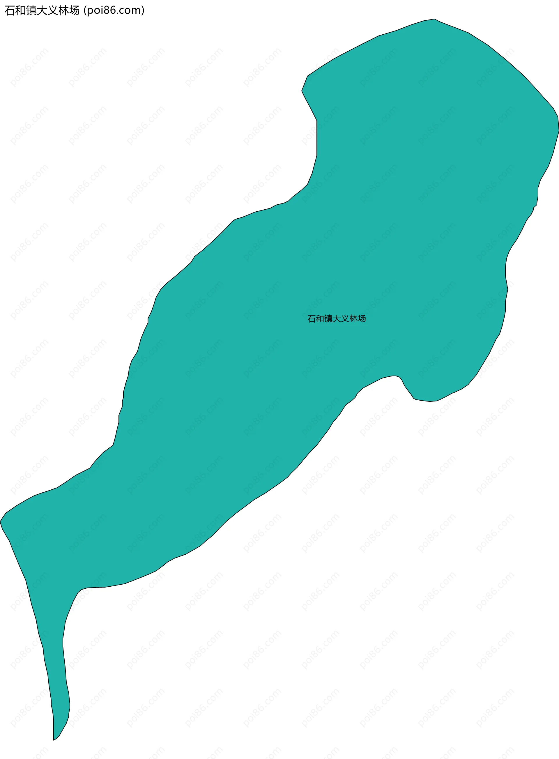 石和镇大义林场边界地图