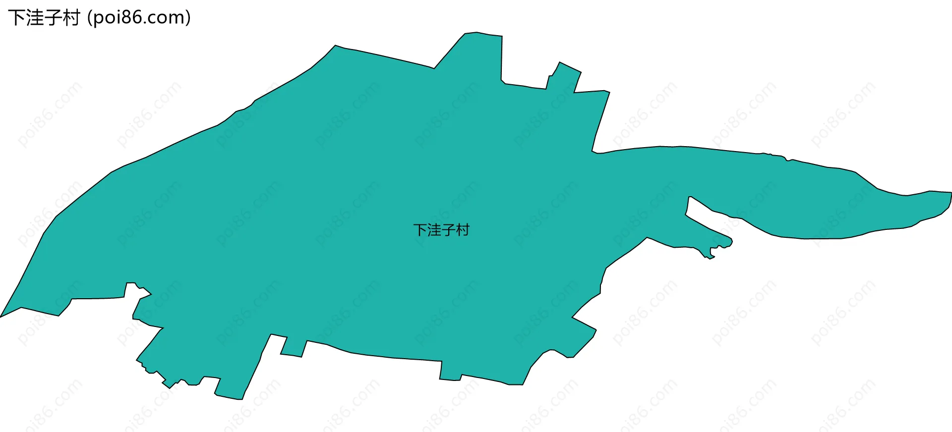 下洼子村边界地图