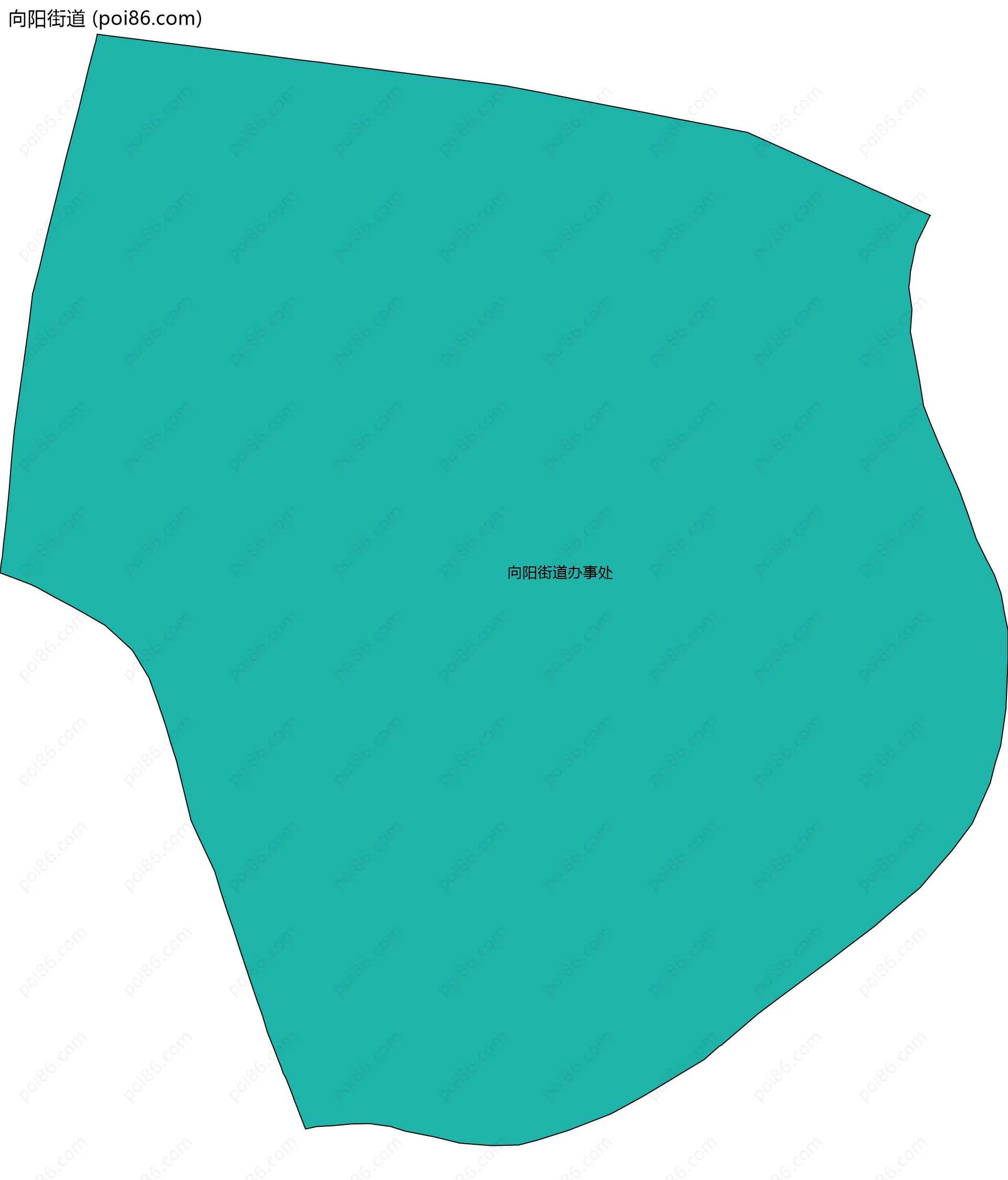 向阳街道边界地图(五级行政区划)