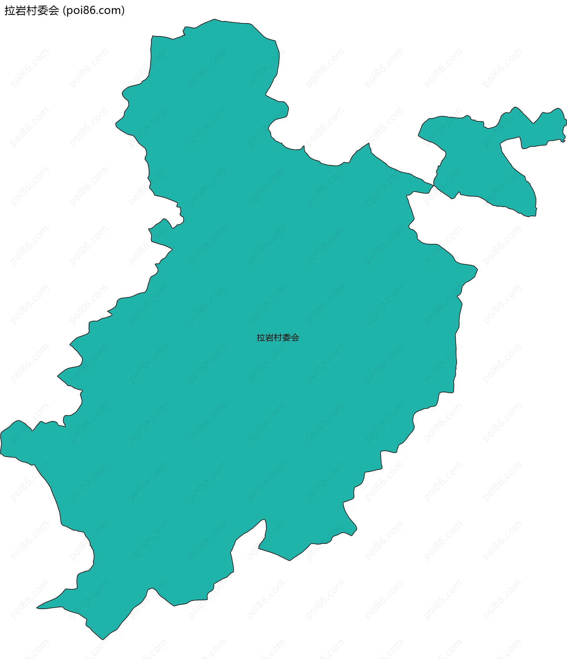 拉岩村委会边界地图