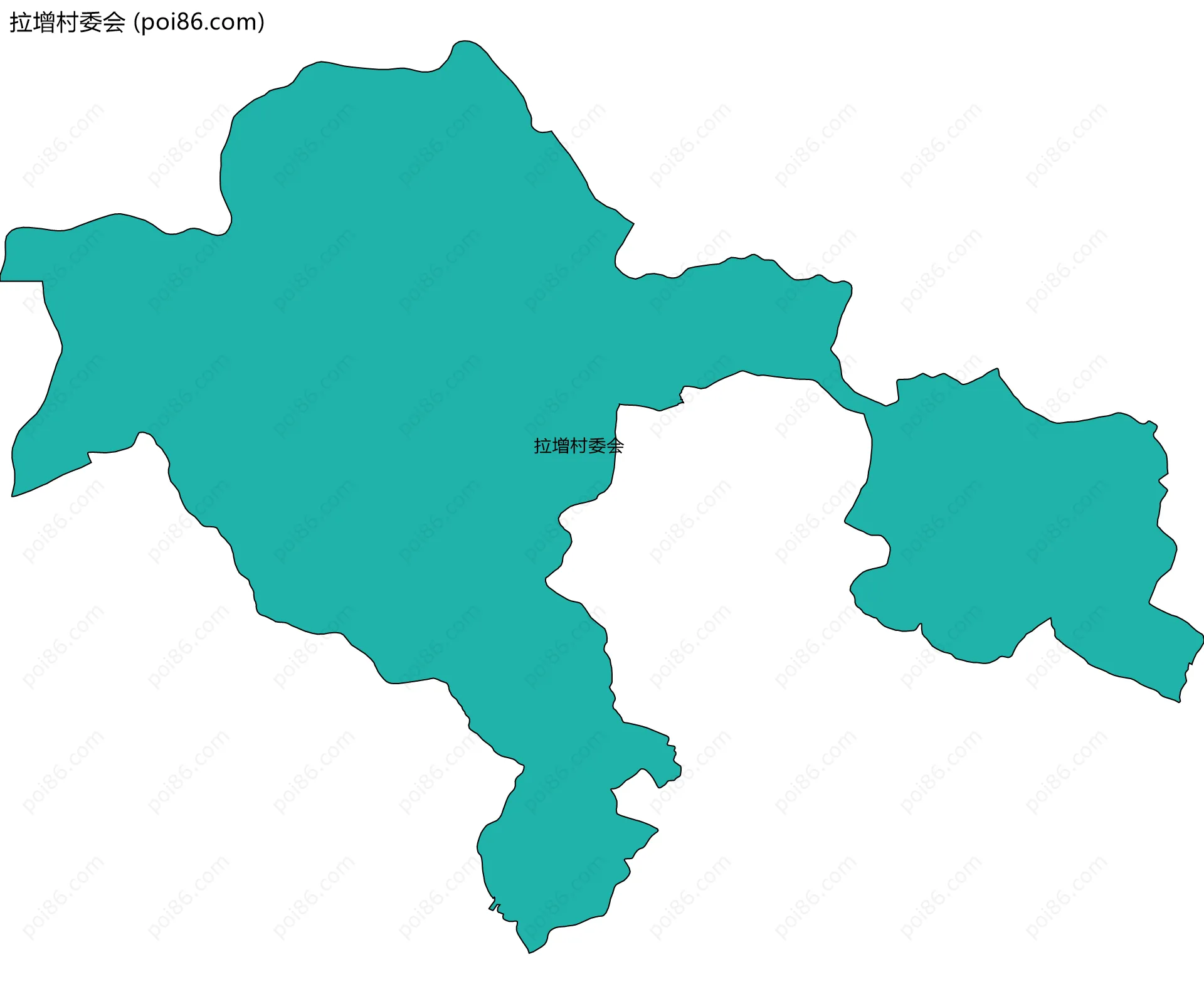 拉增村委会边界地图