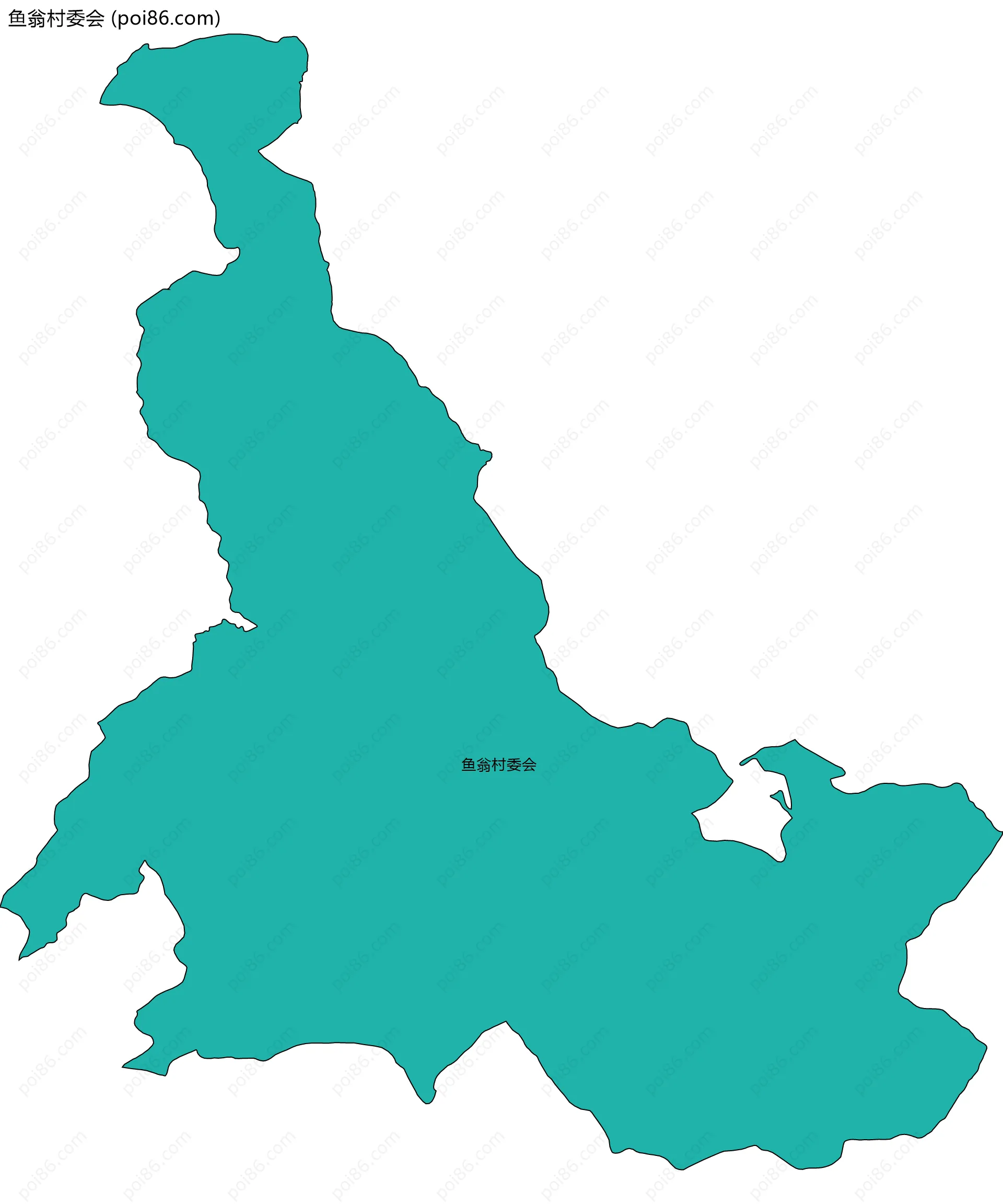 鱼翁村委会边界地图