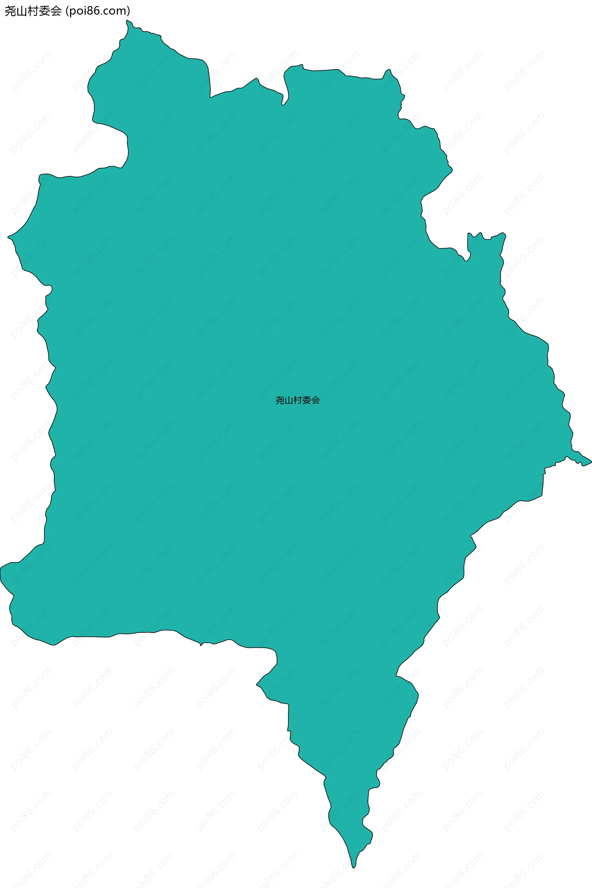 尧山村委会边界地图