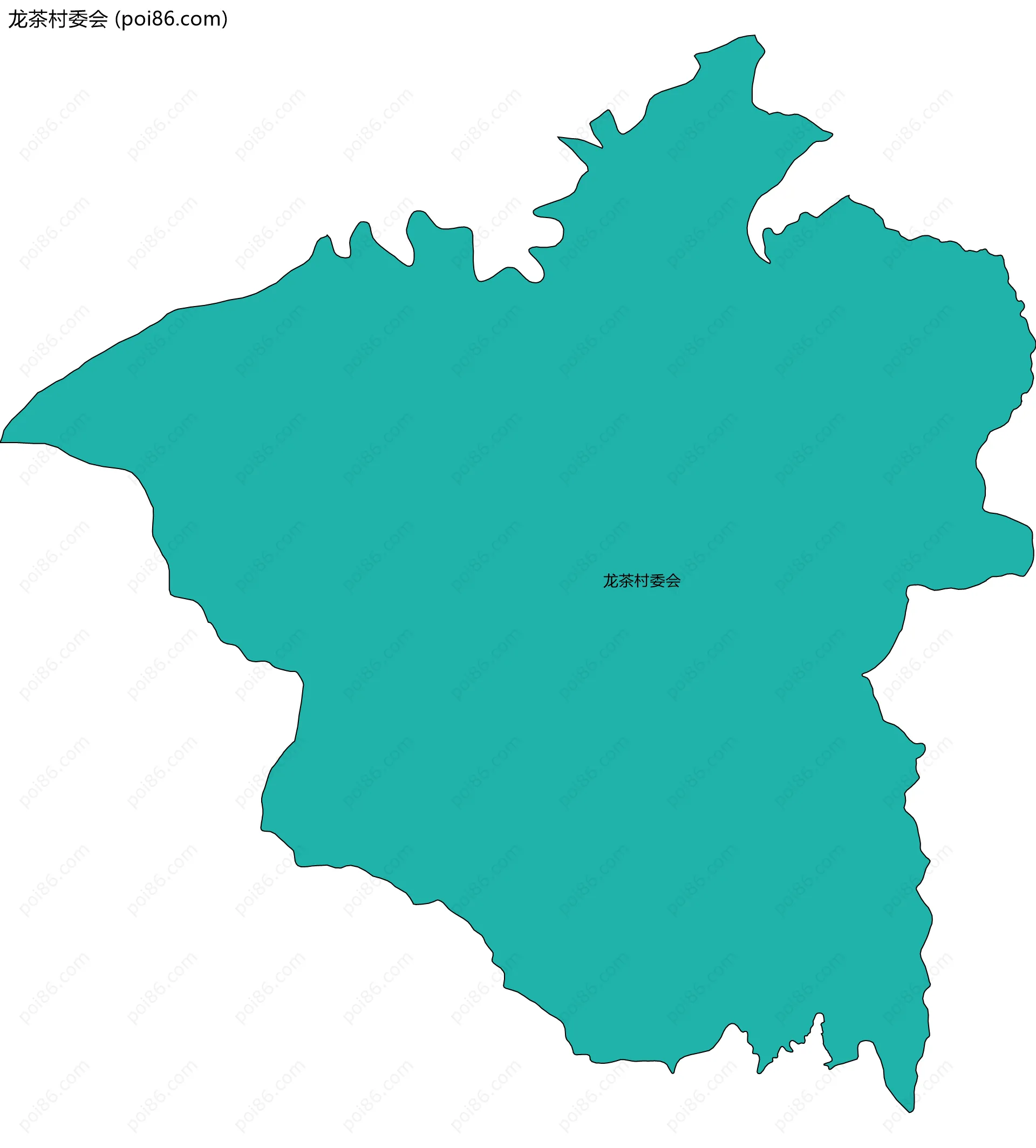 龙茶村委会边界地图