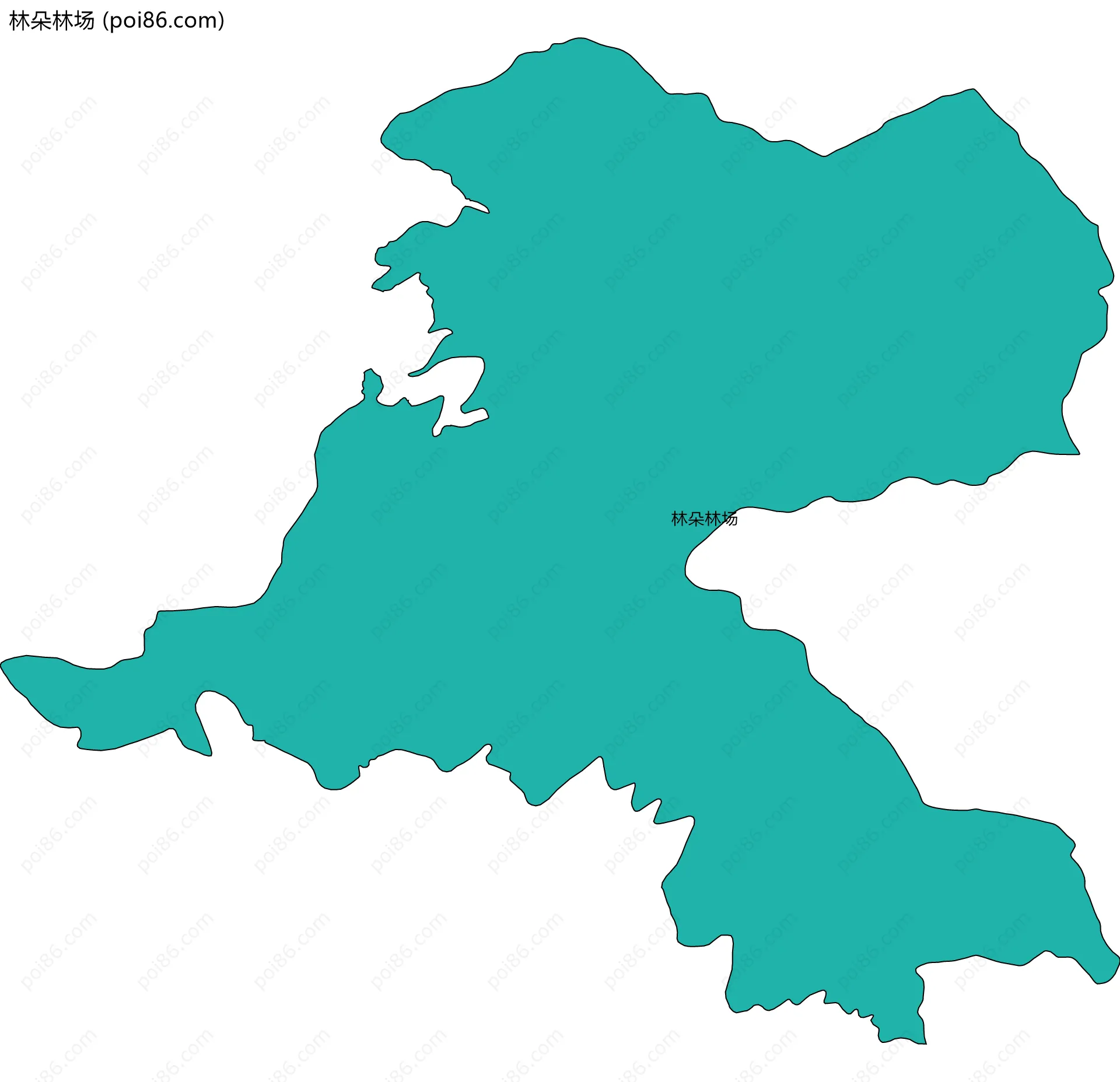 林朵林场边界地图