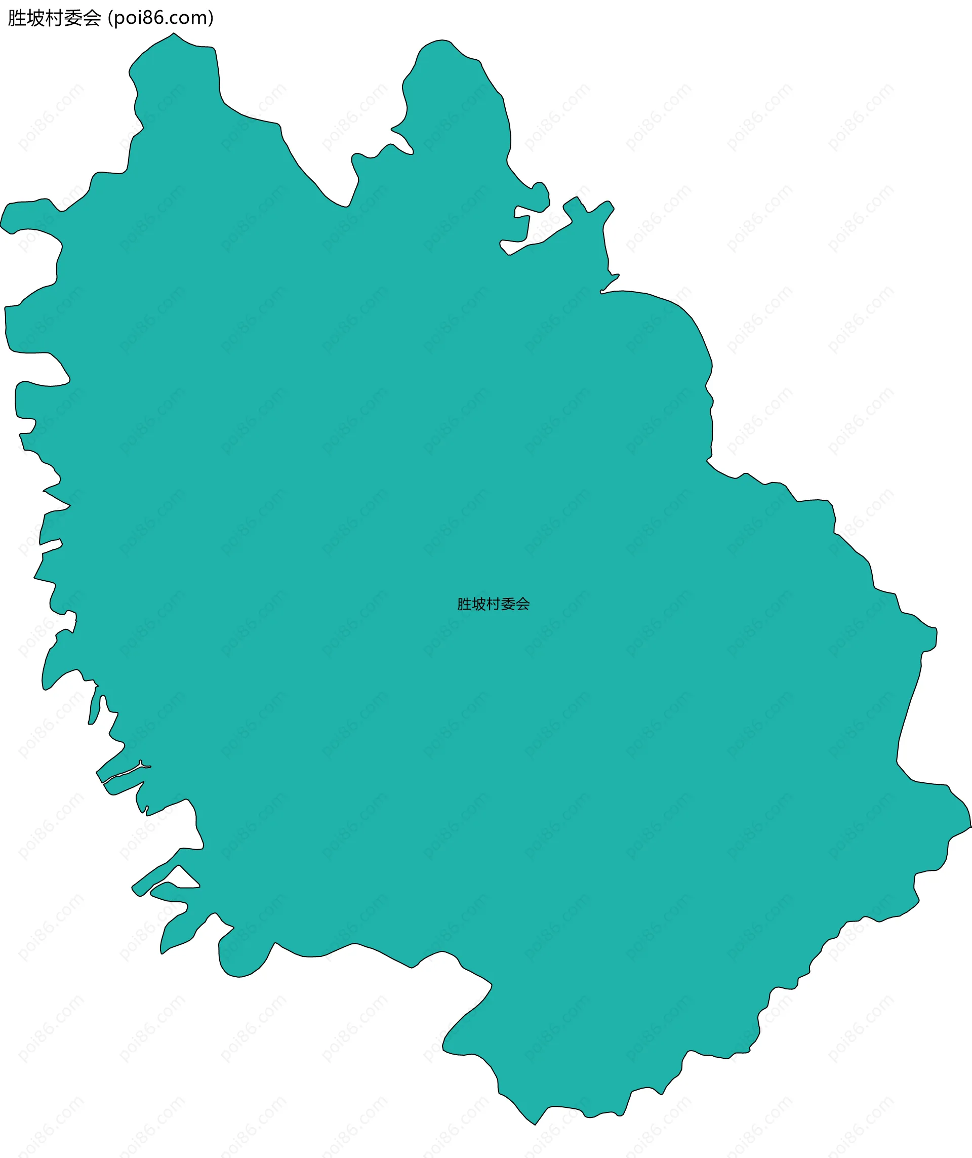 胜坡村委会边界地图