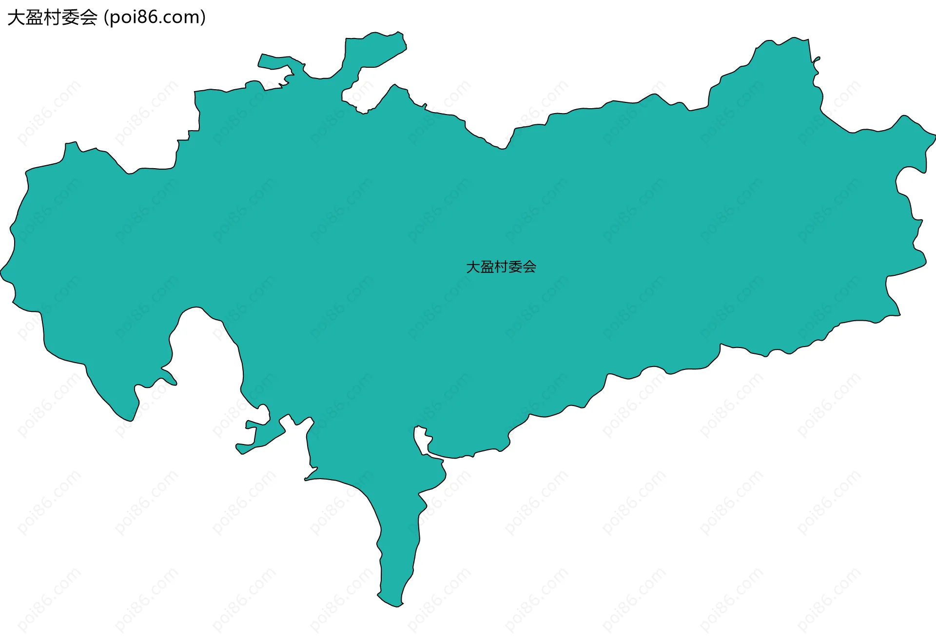 大盈村委会边界地图