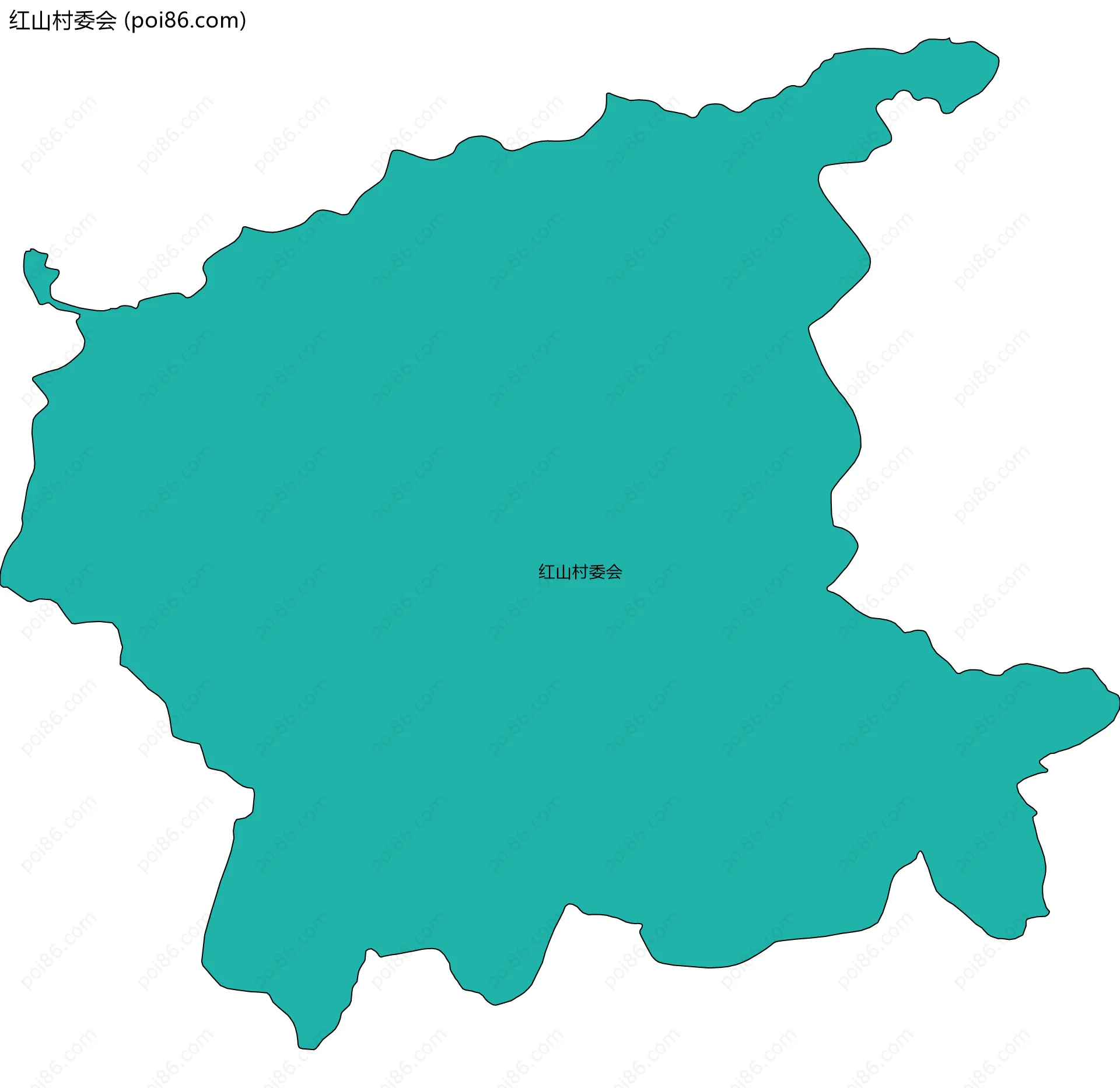 红山村委会边界地图