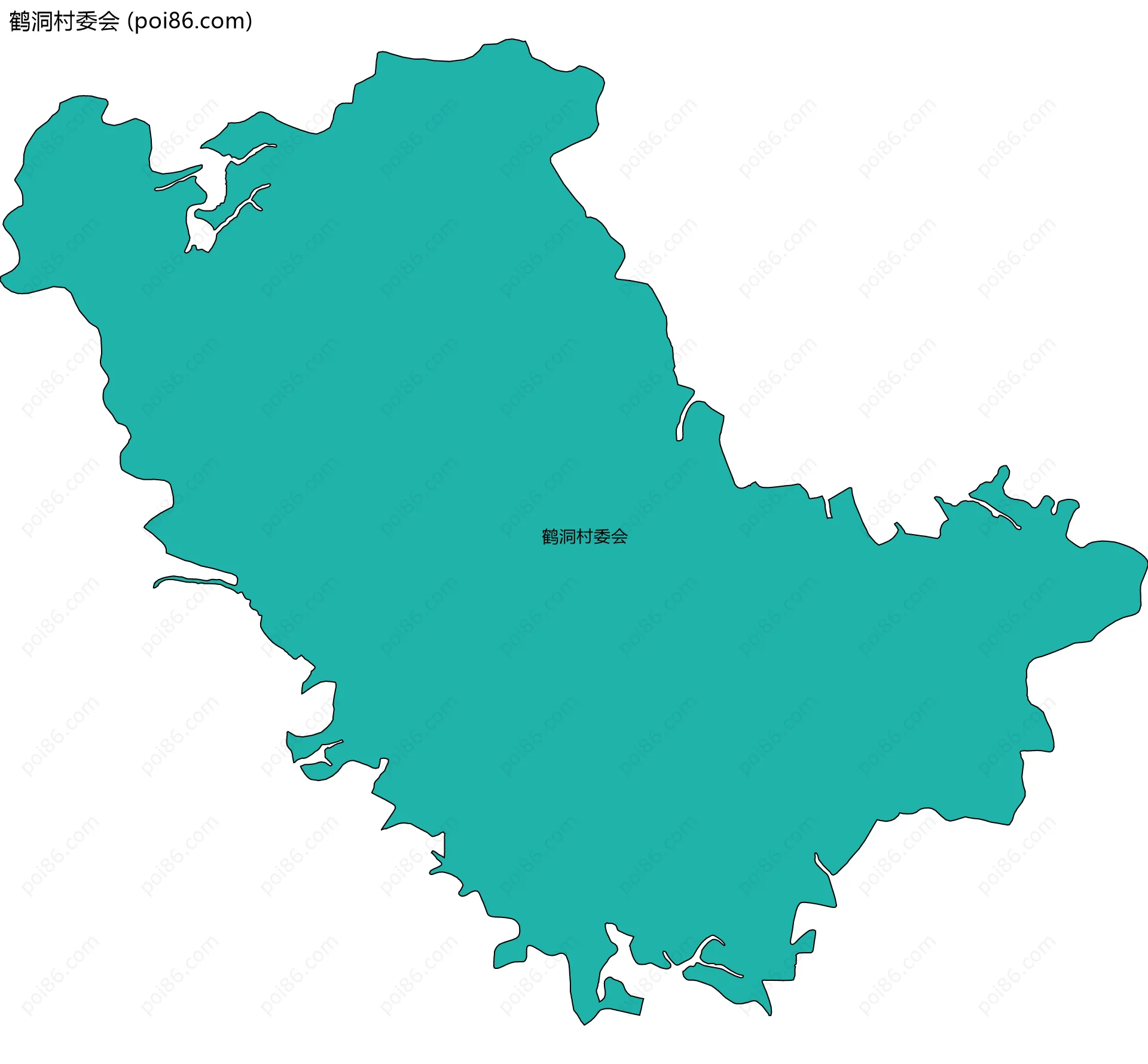 鹤洞村委会边界地图