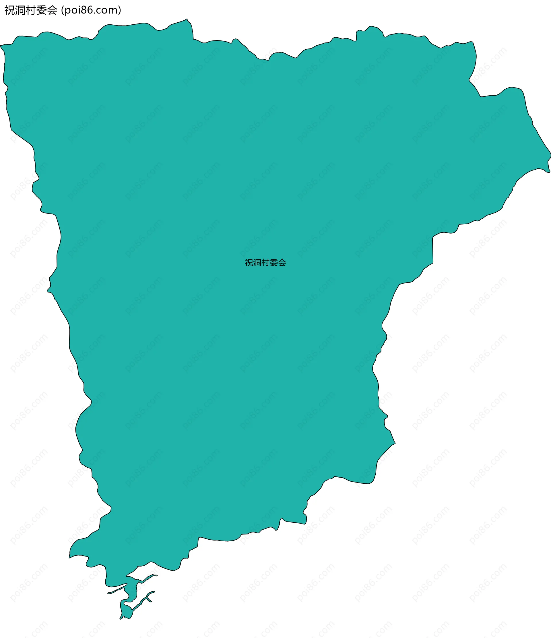 祝洞村委会边界地图