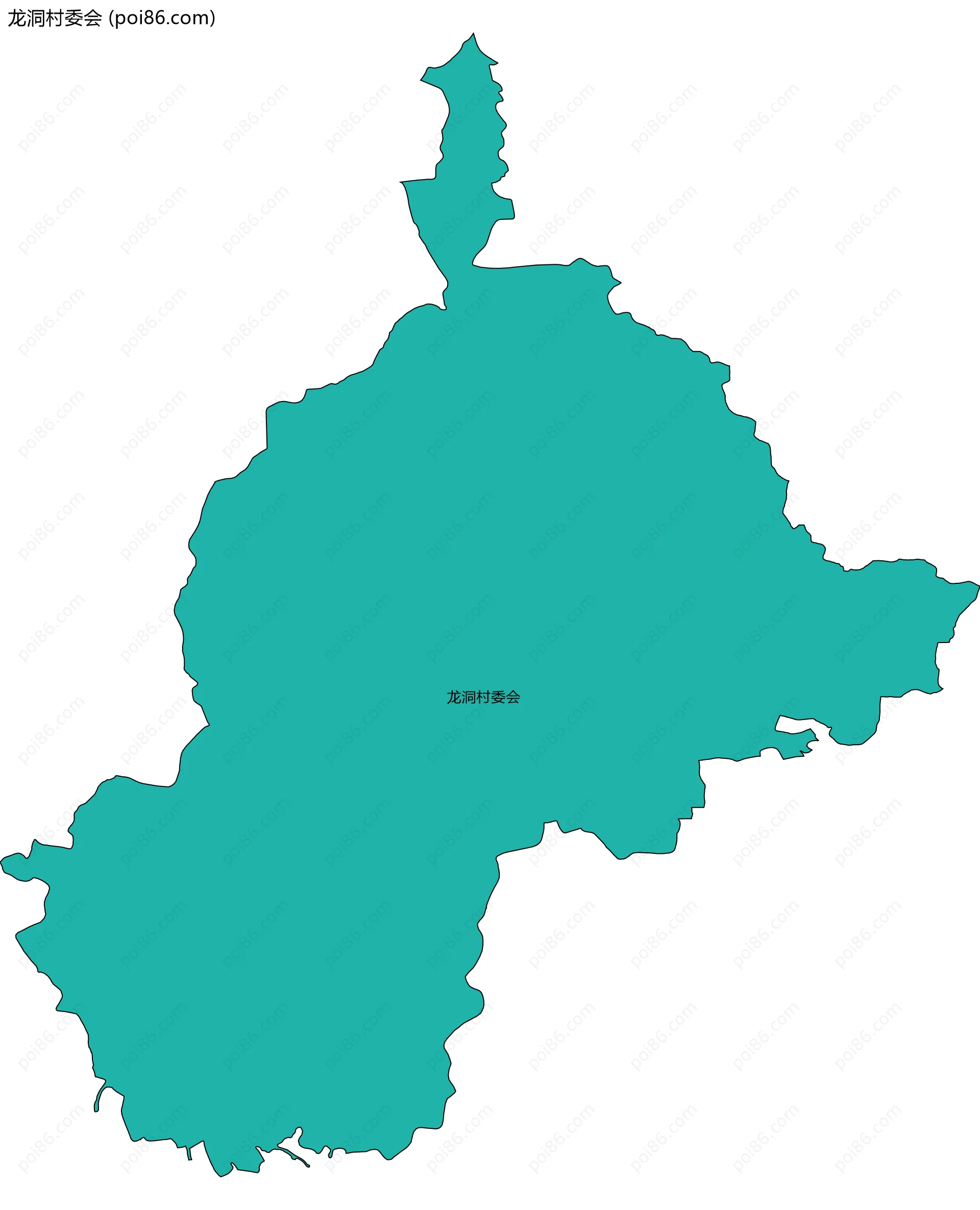 龙洞村委会边界地图