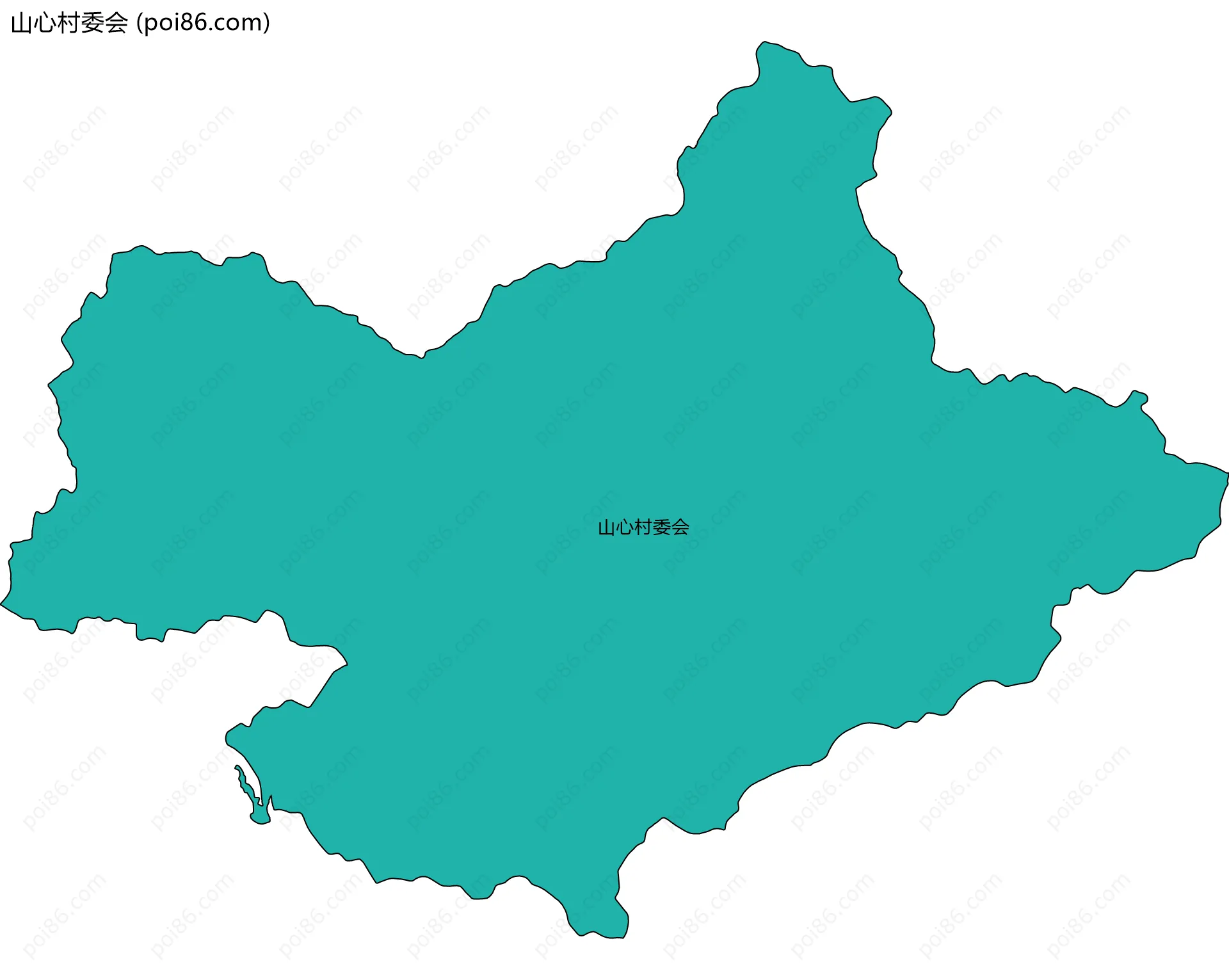 山心村委会边界地图