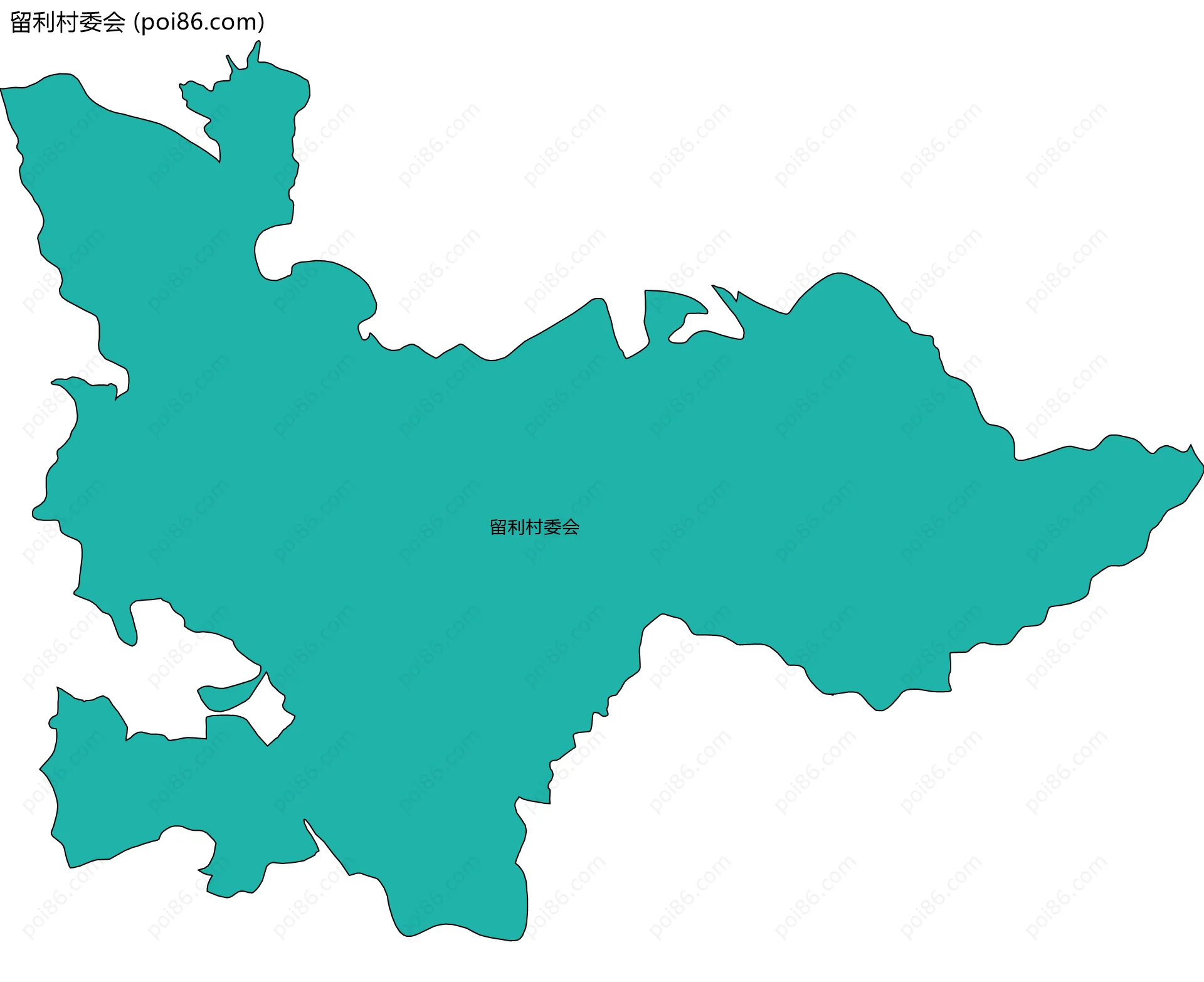 留利村委会边界地图