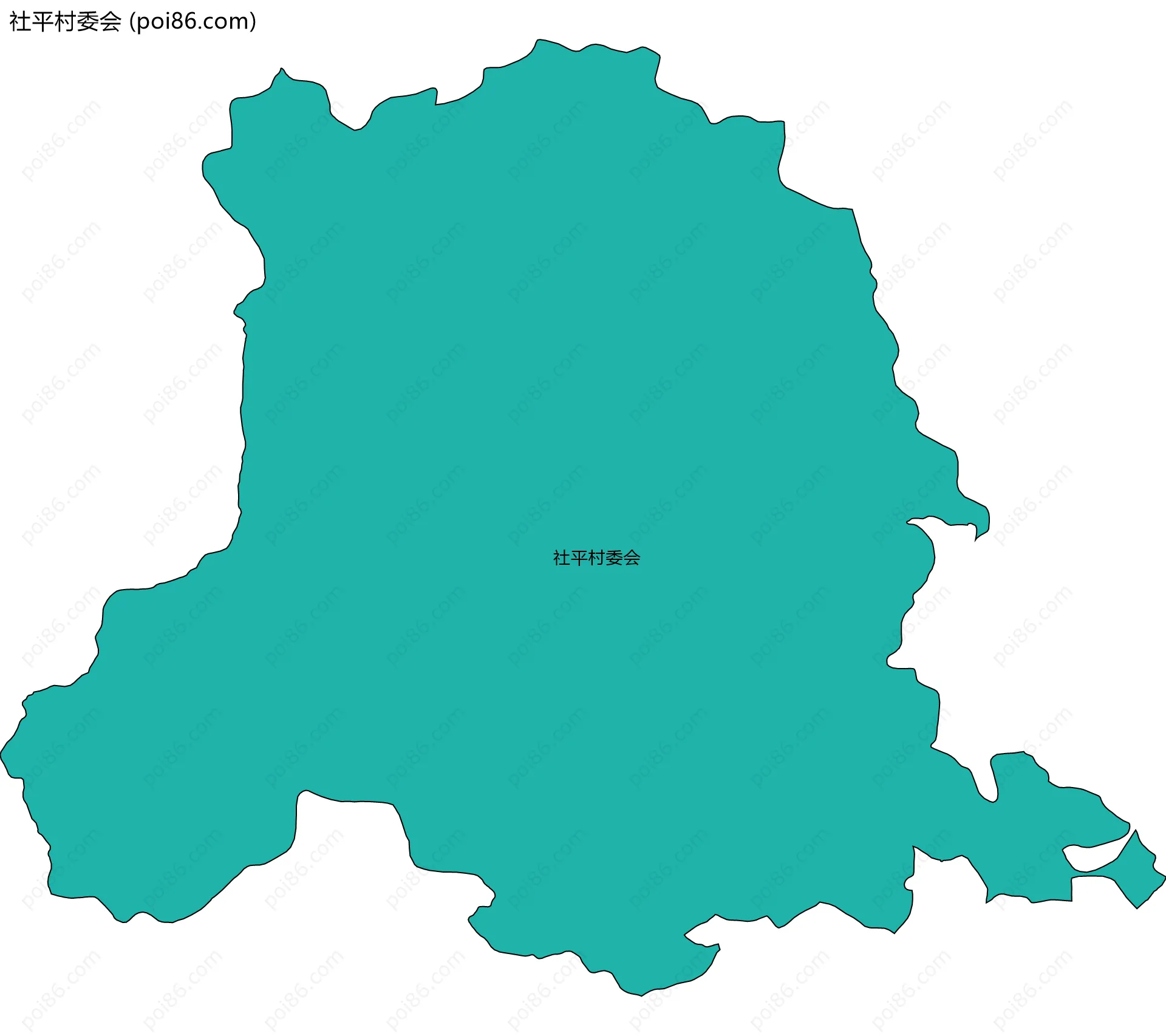 社平村委会边界地图