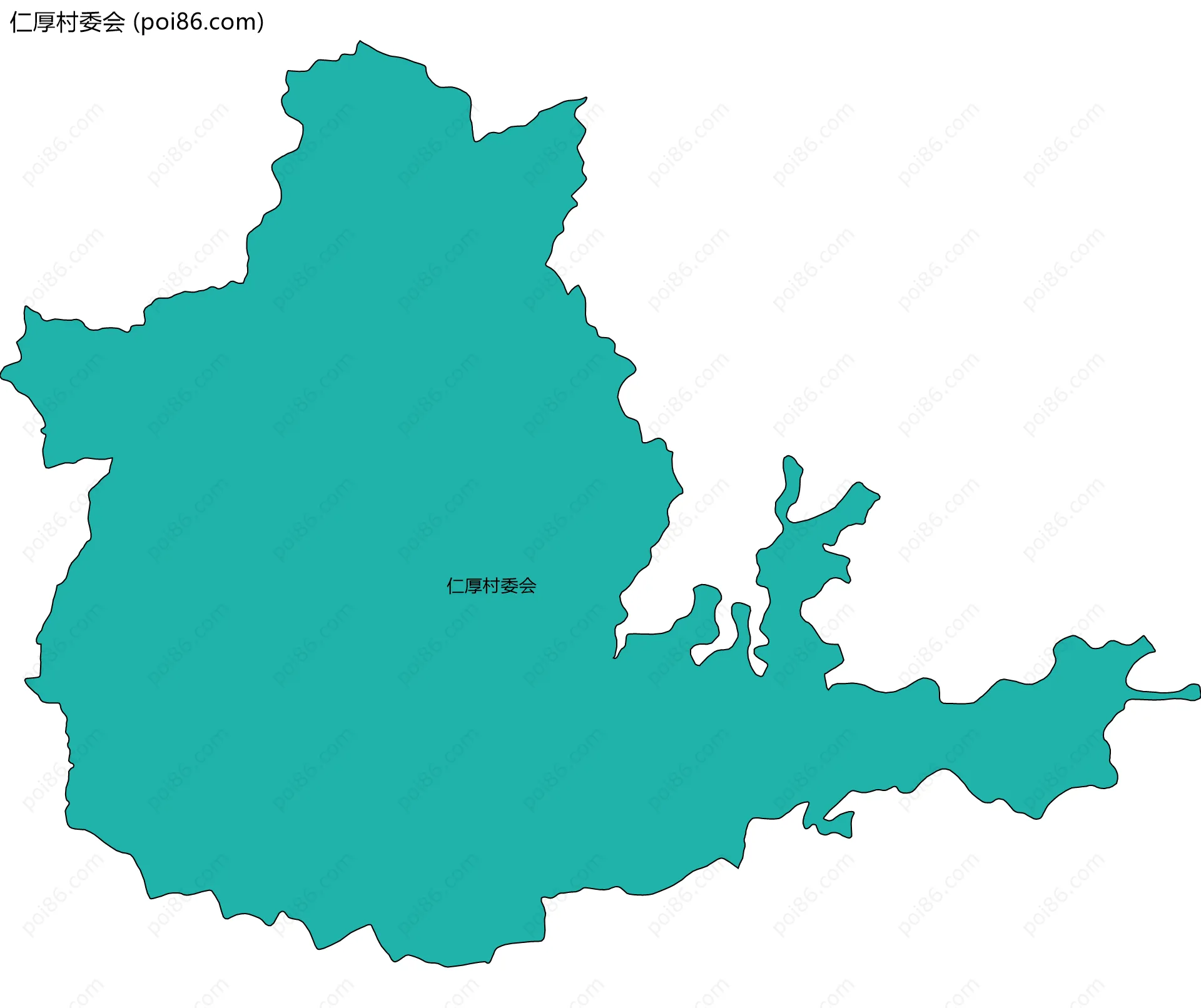 仁厚村委会边界地图