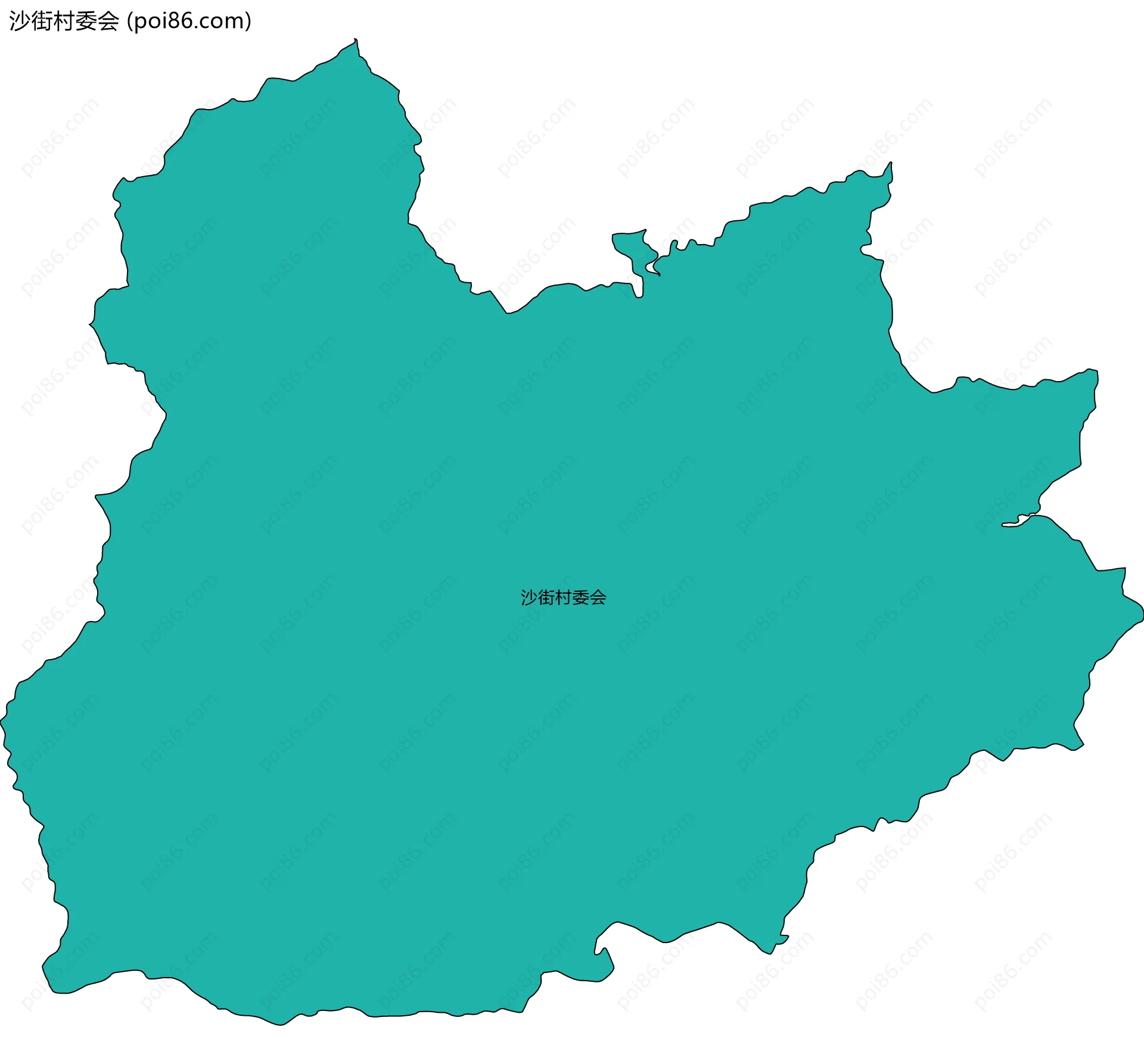 沙街村委会边界地图