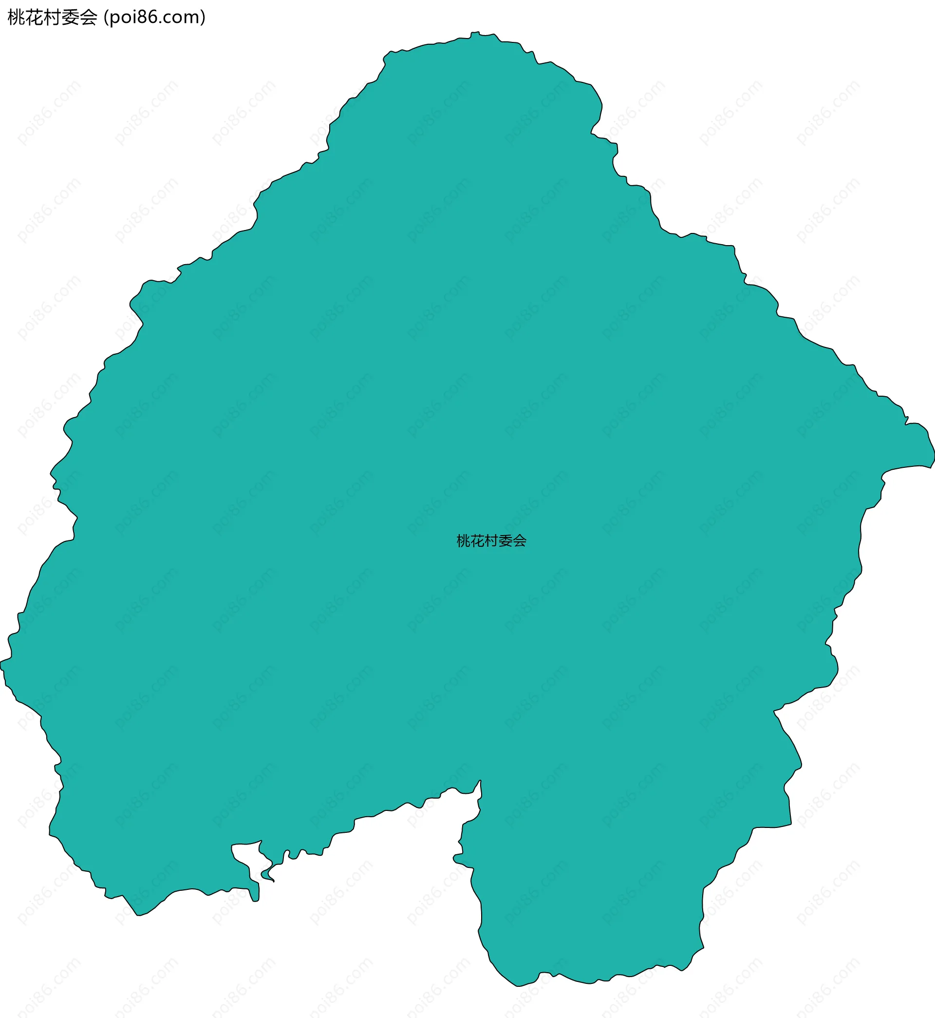 桃花村委会边界地图