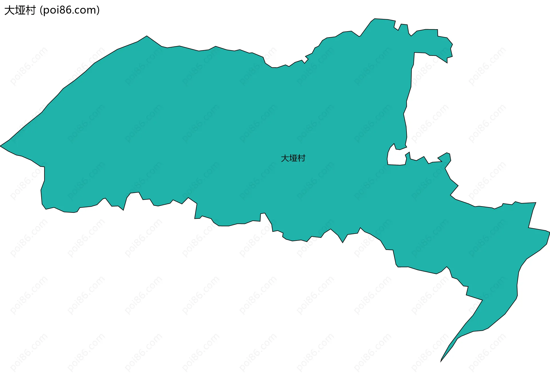 大垭村边界地图