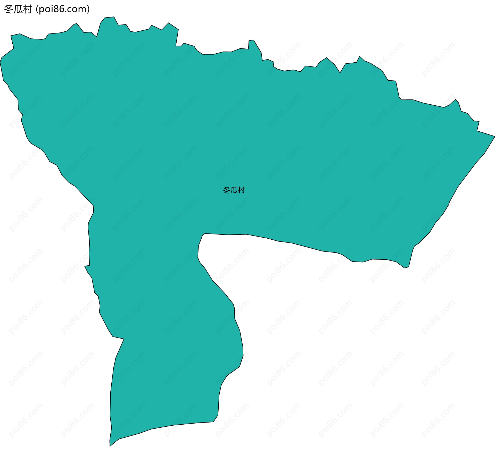 冬瓜村边界地图