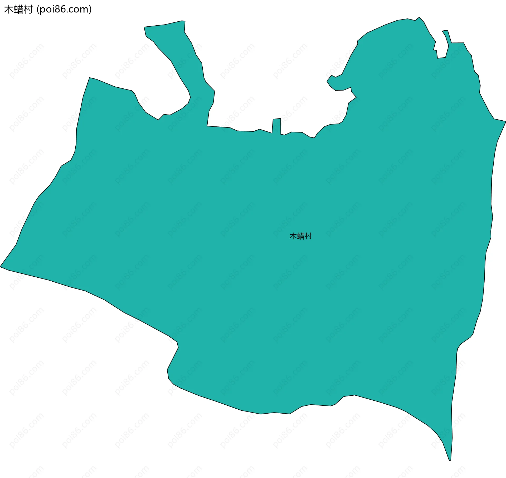 木蜡村边界地图