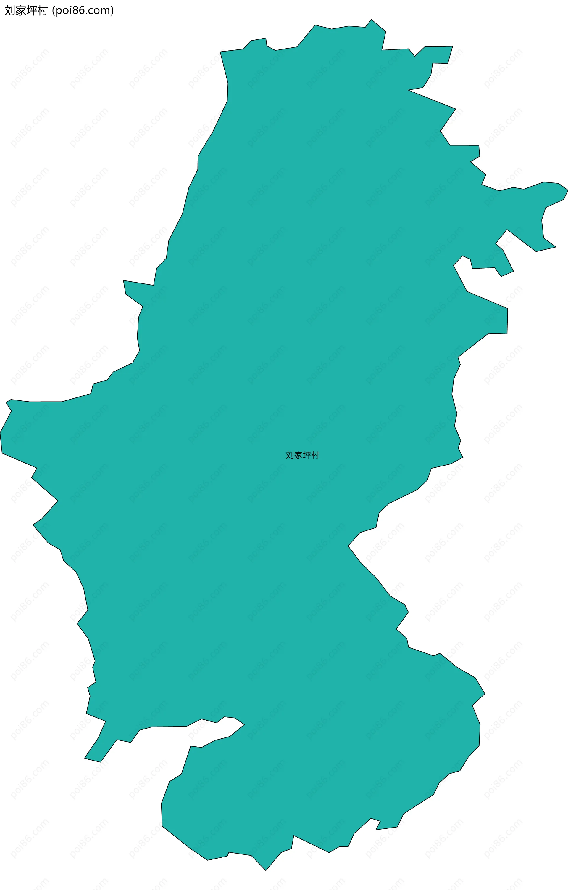 刘家坪村边界地图