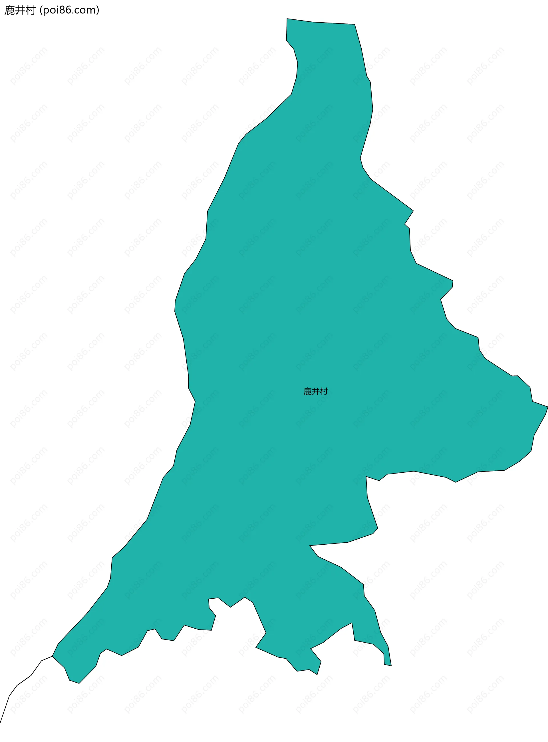 鹿井村边界地图