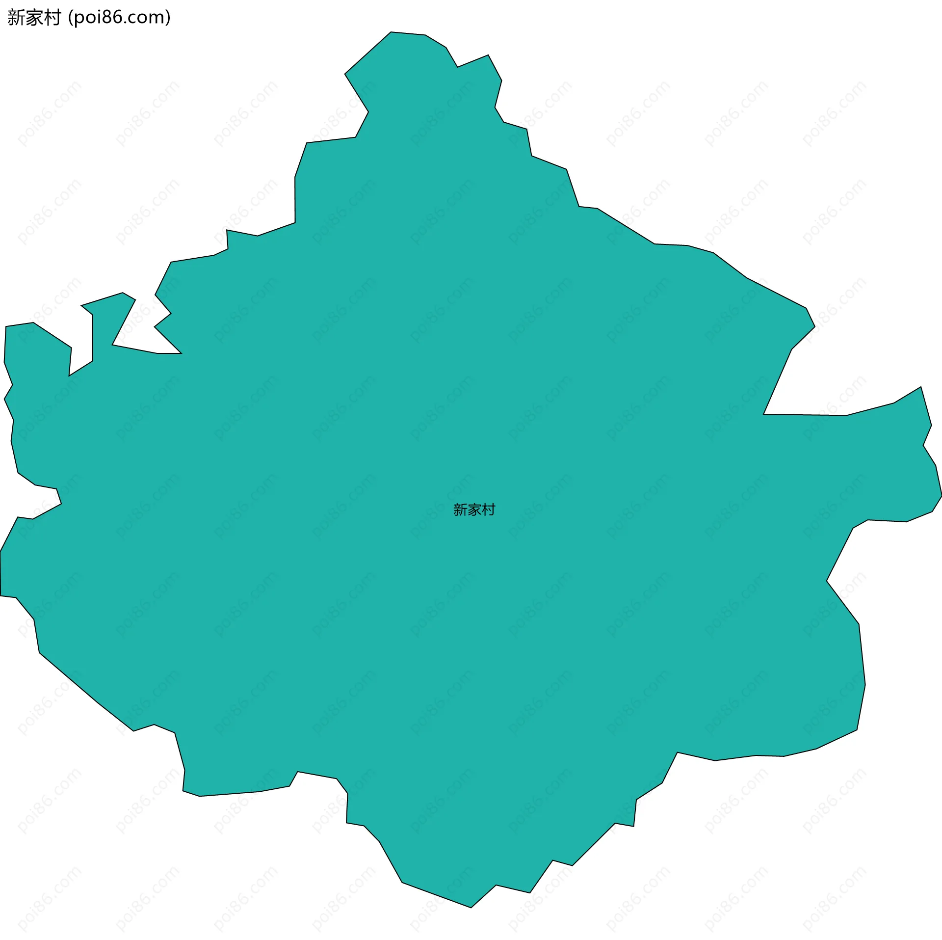 新家村边界地图