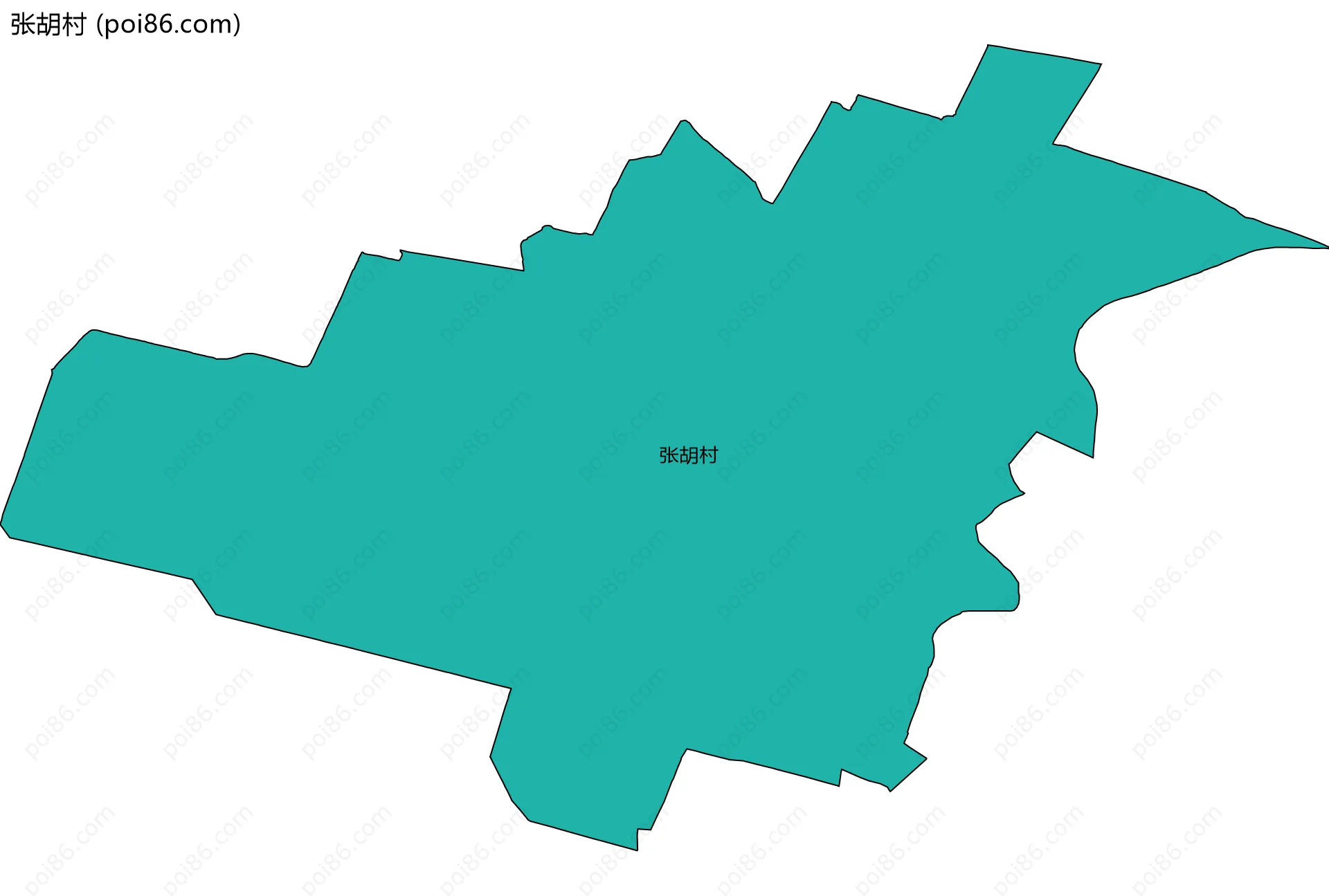 张胡村边界地图