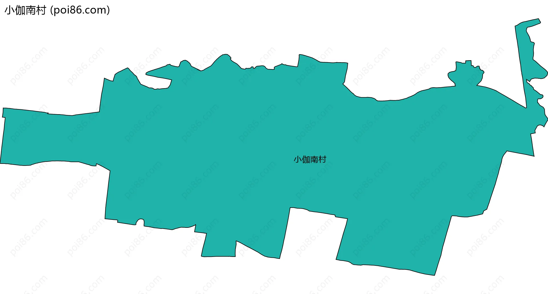 小伽南村边界地图