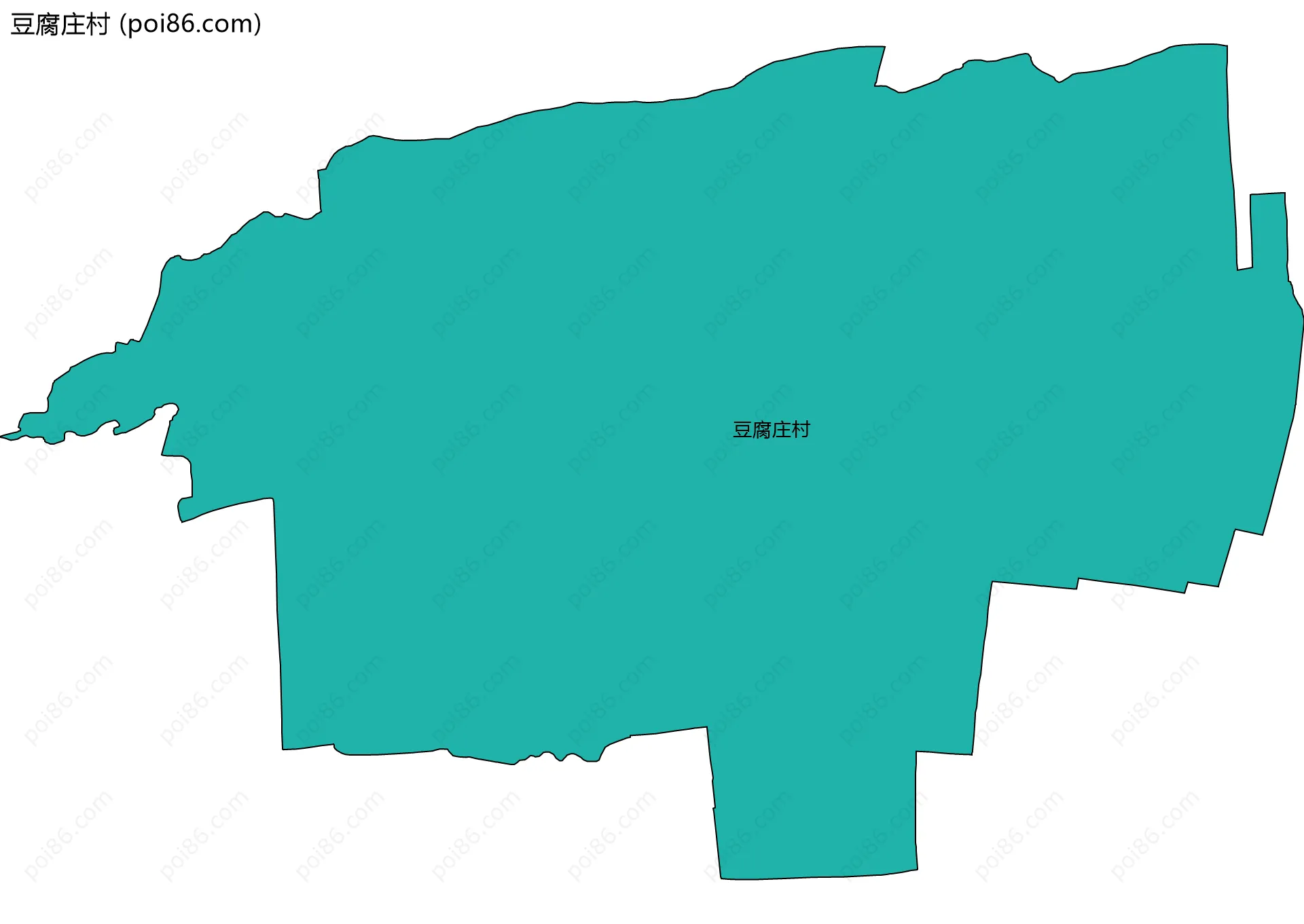 豆腐庄村边界地图
