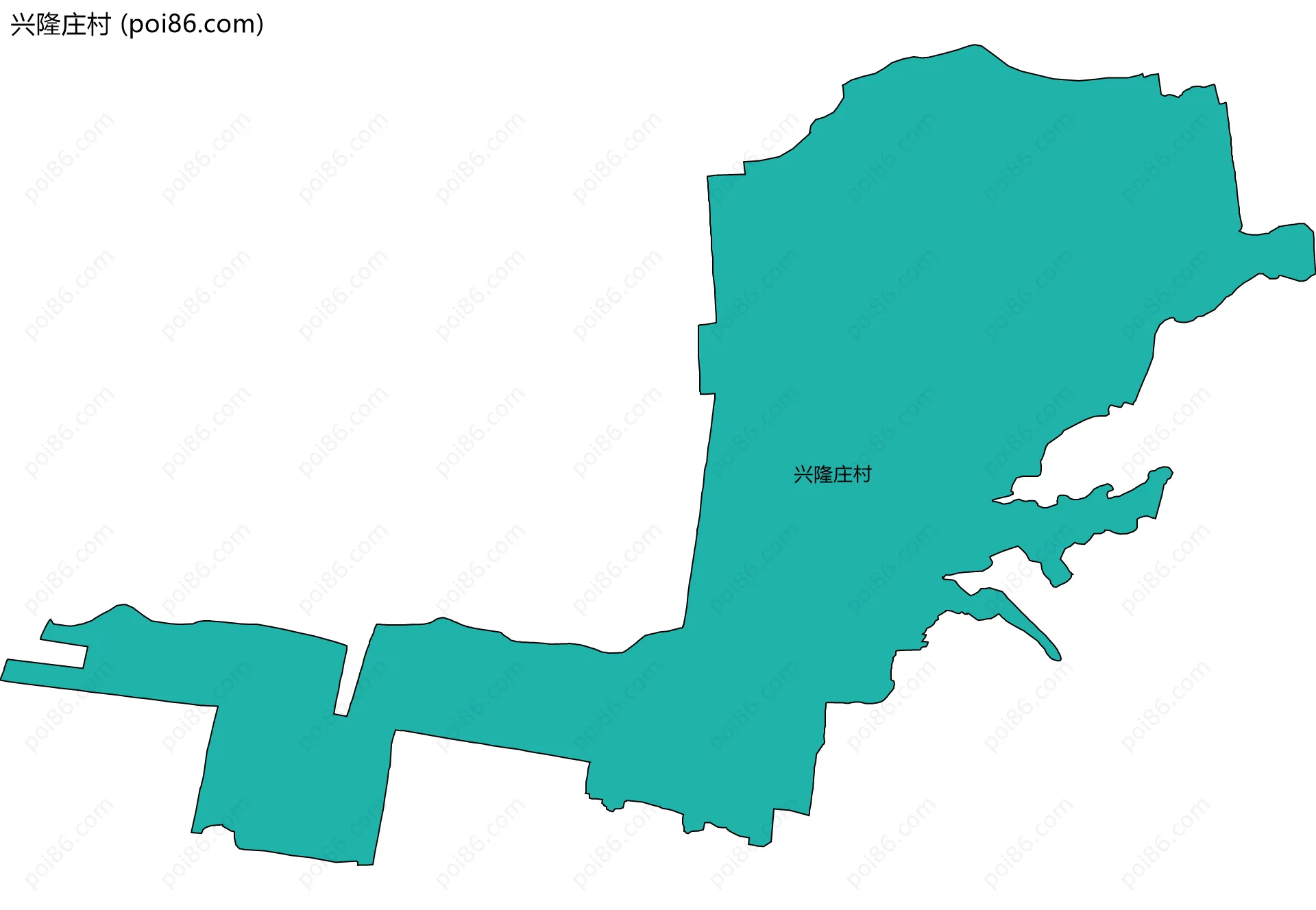 兴隆庄村边界地图