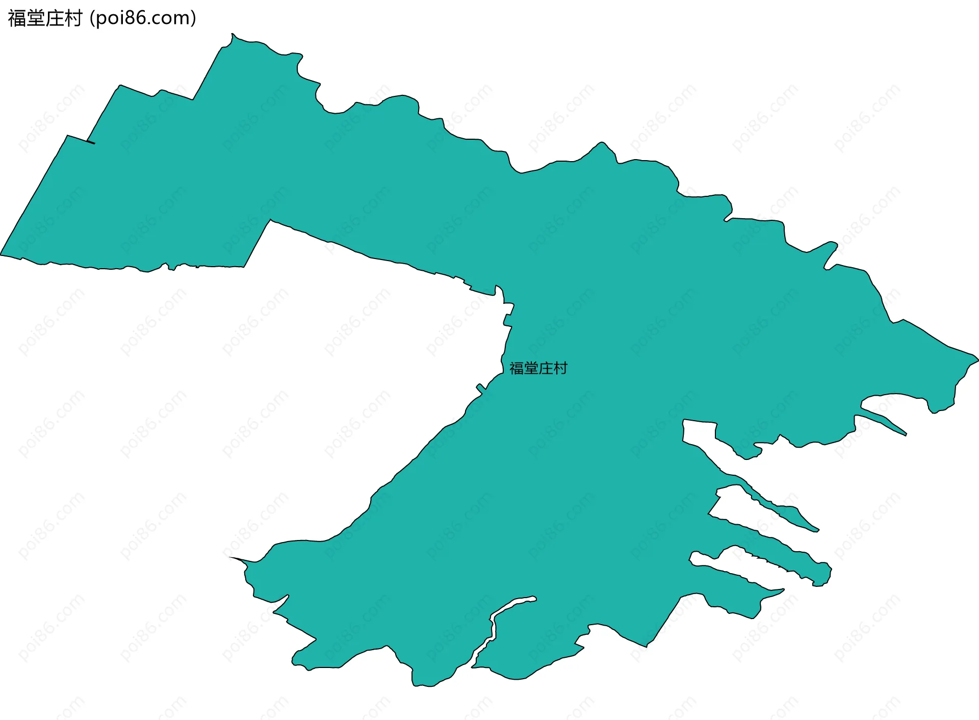 福堂庄村边界地图