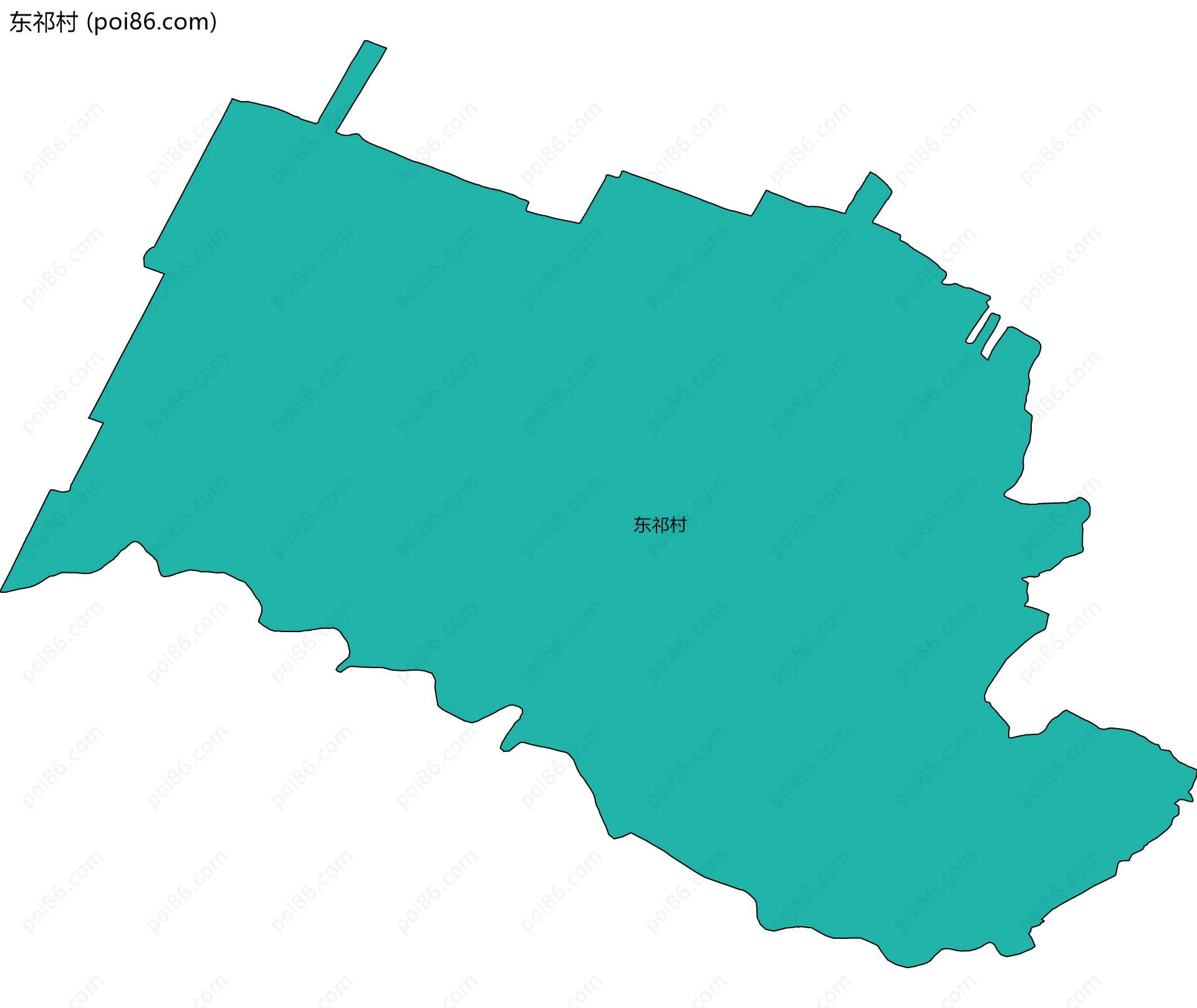 东祁村边界地图