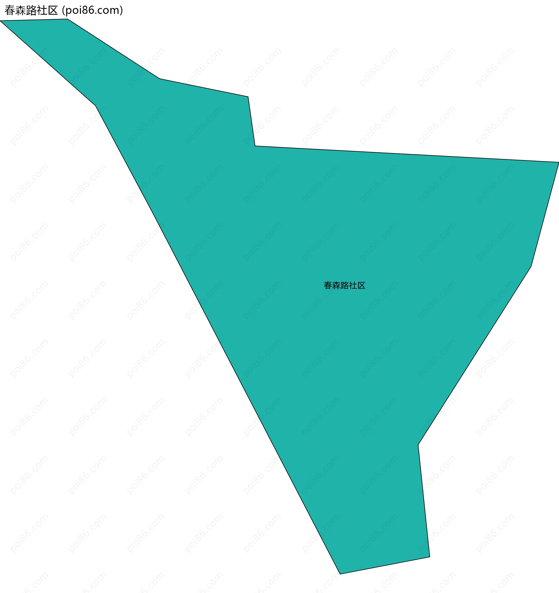 春森路社区边界地图