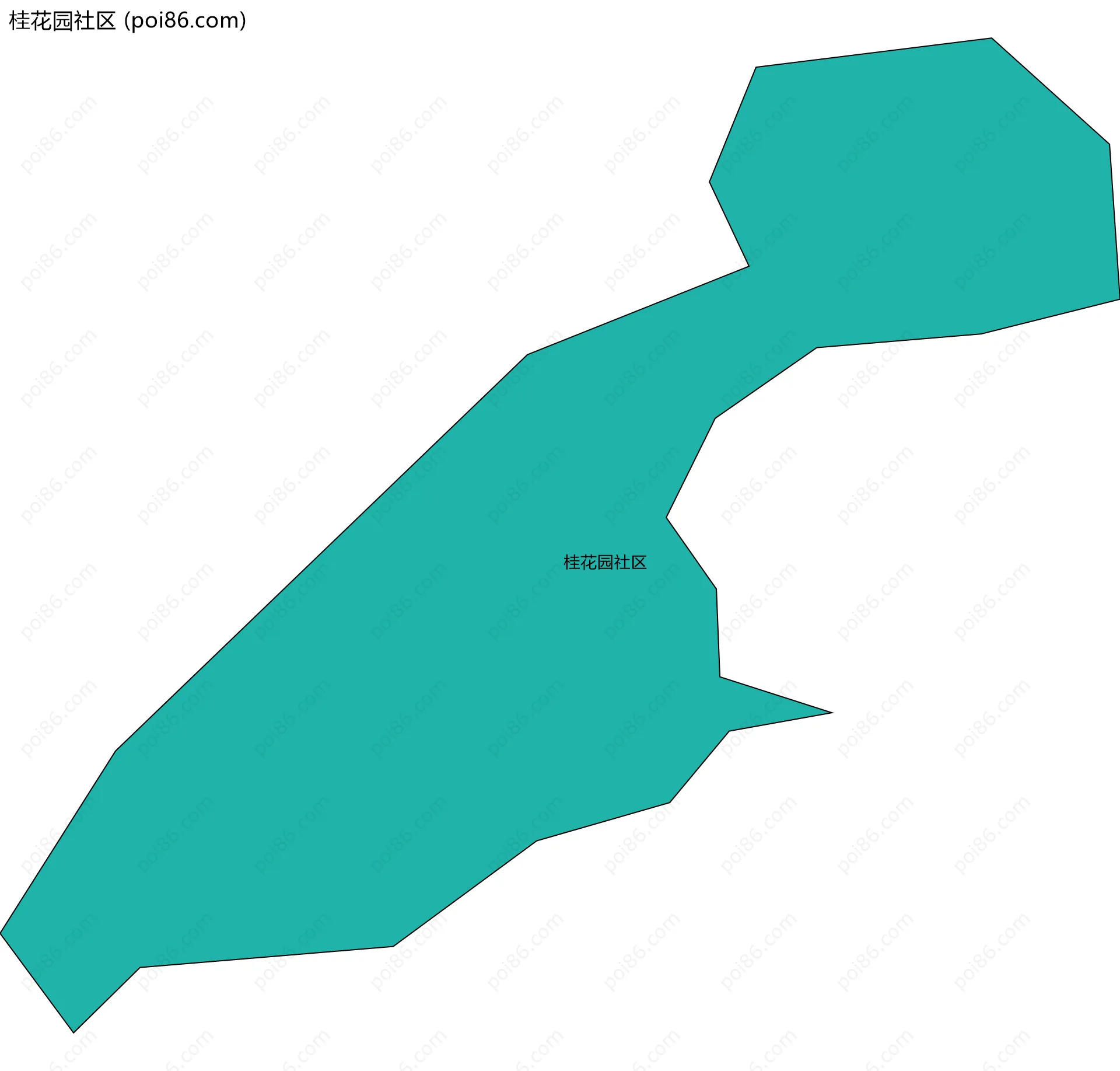 桂花园社区边界地图