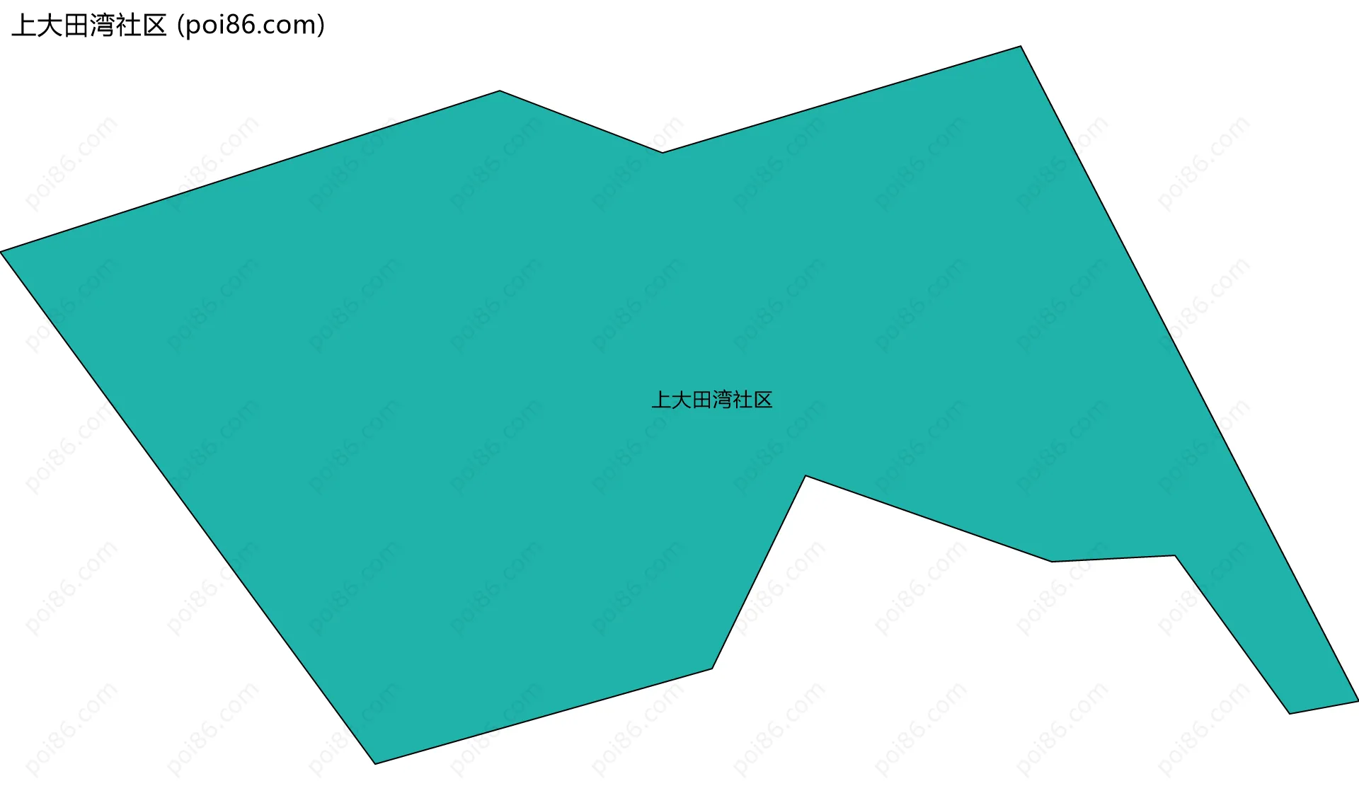 上大田湾社区边界地图