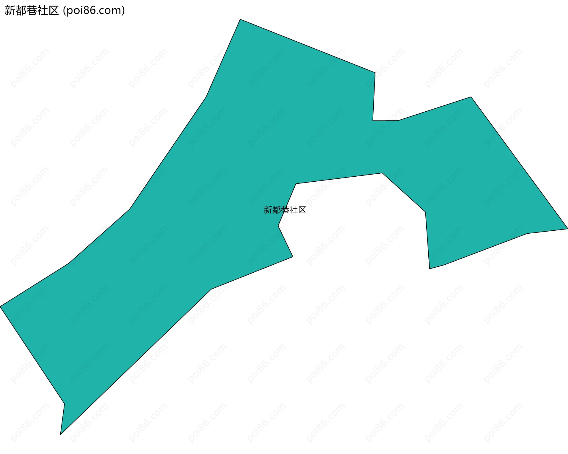 新都巷社区边界地图