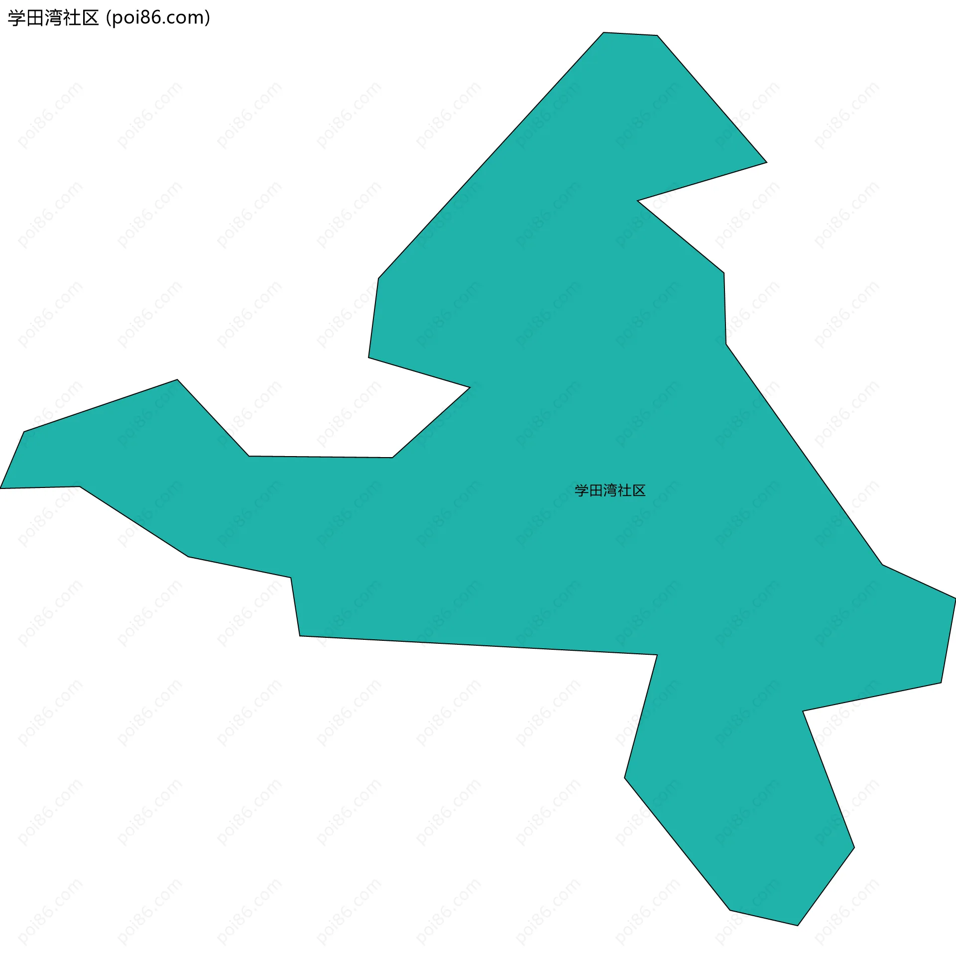 学田湾社区边界地图