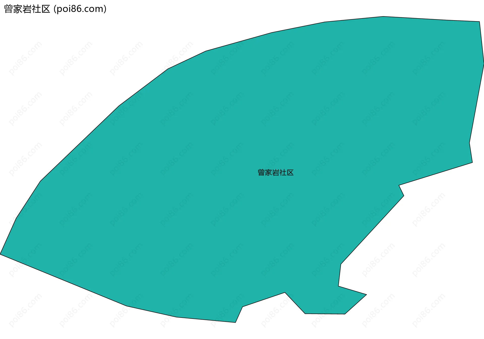 曾家岩社区边界地图