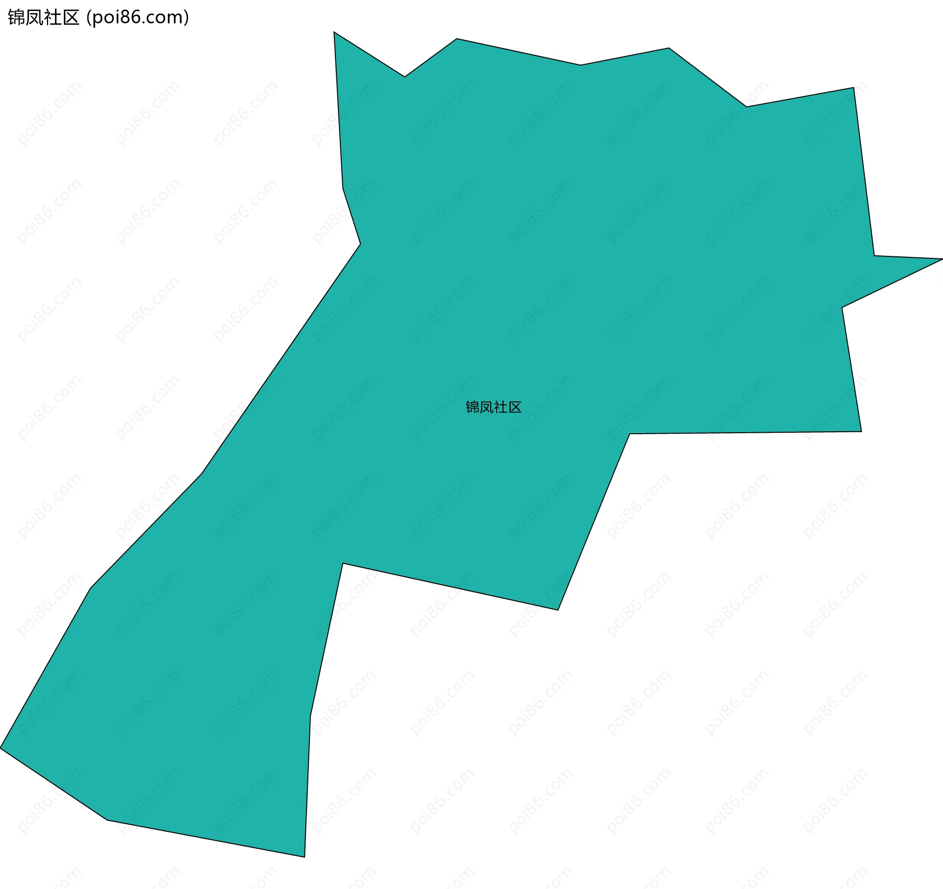 锦凤社区边界地图