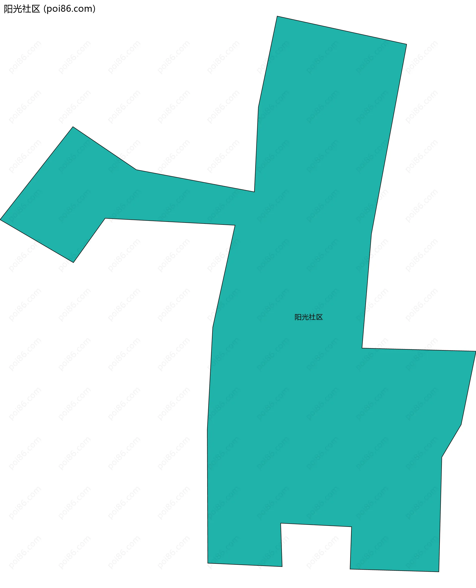 阳光社区边界地图