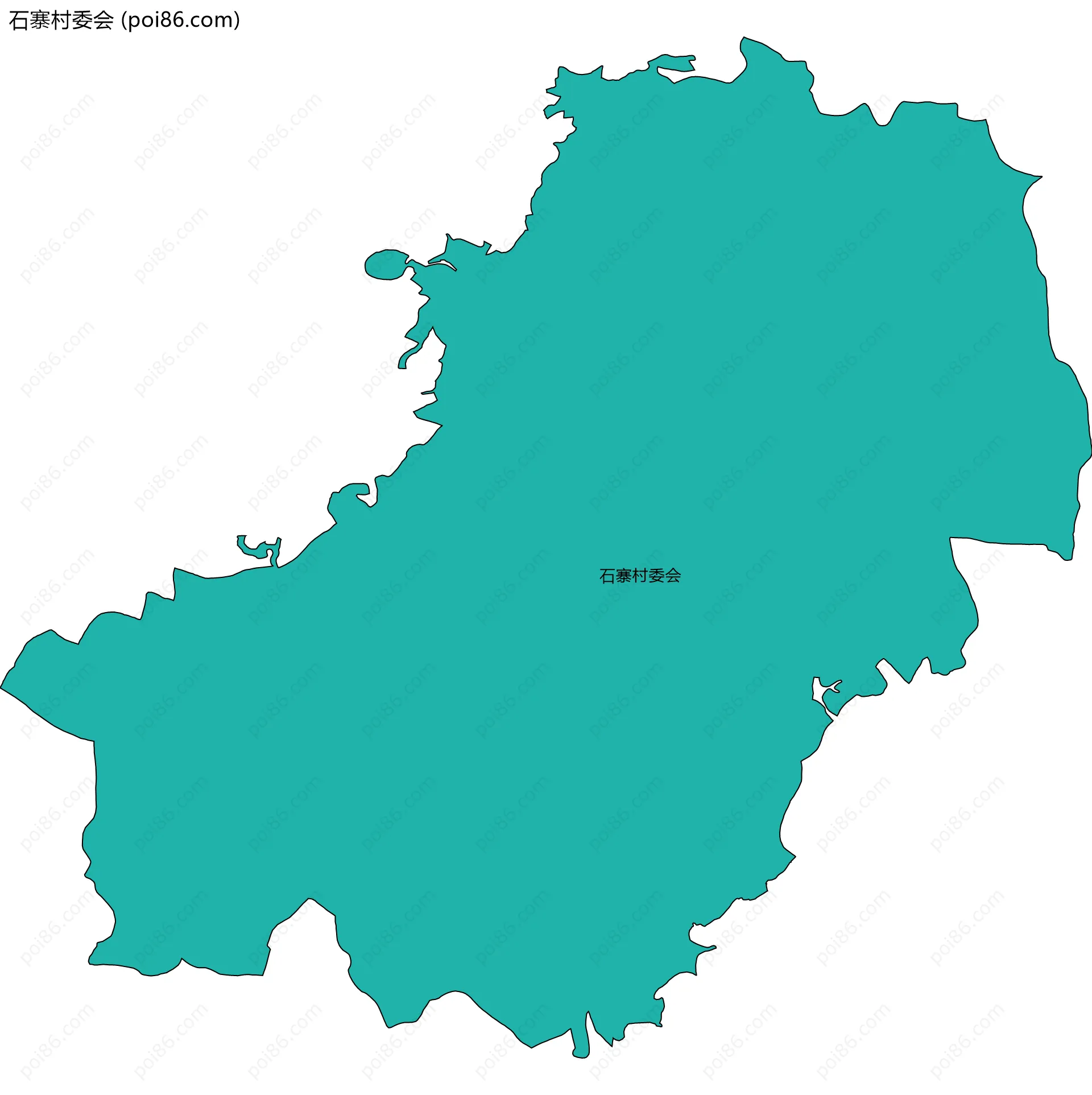 石寨村委会边界地图