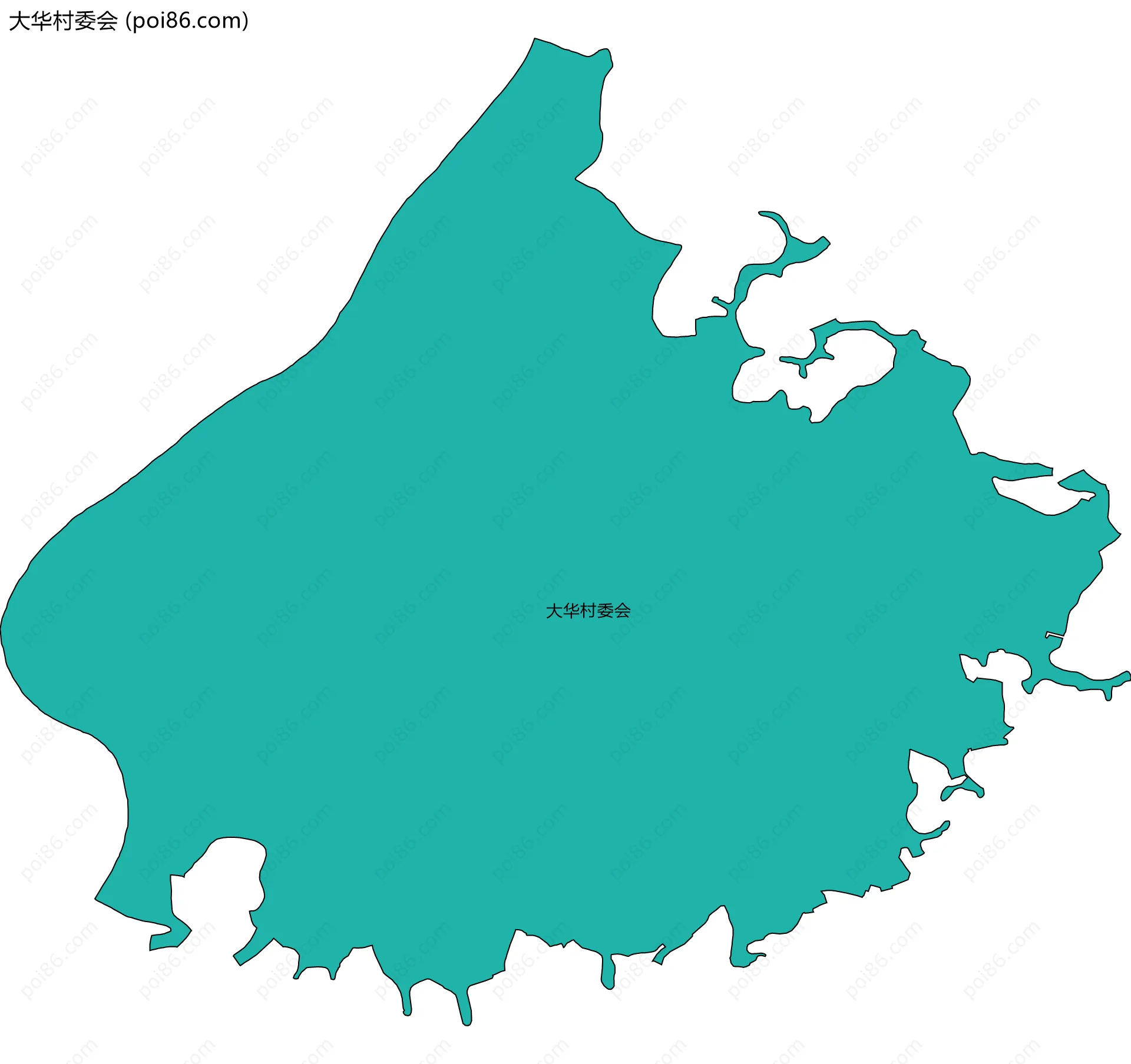 大华村委会边界地图
