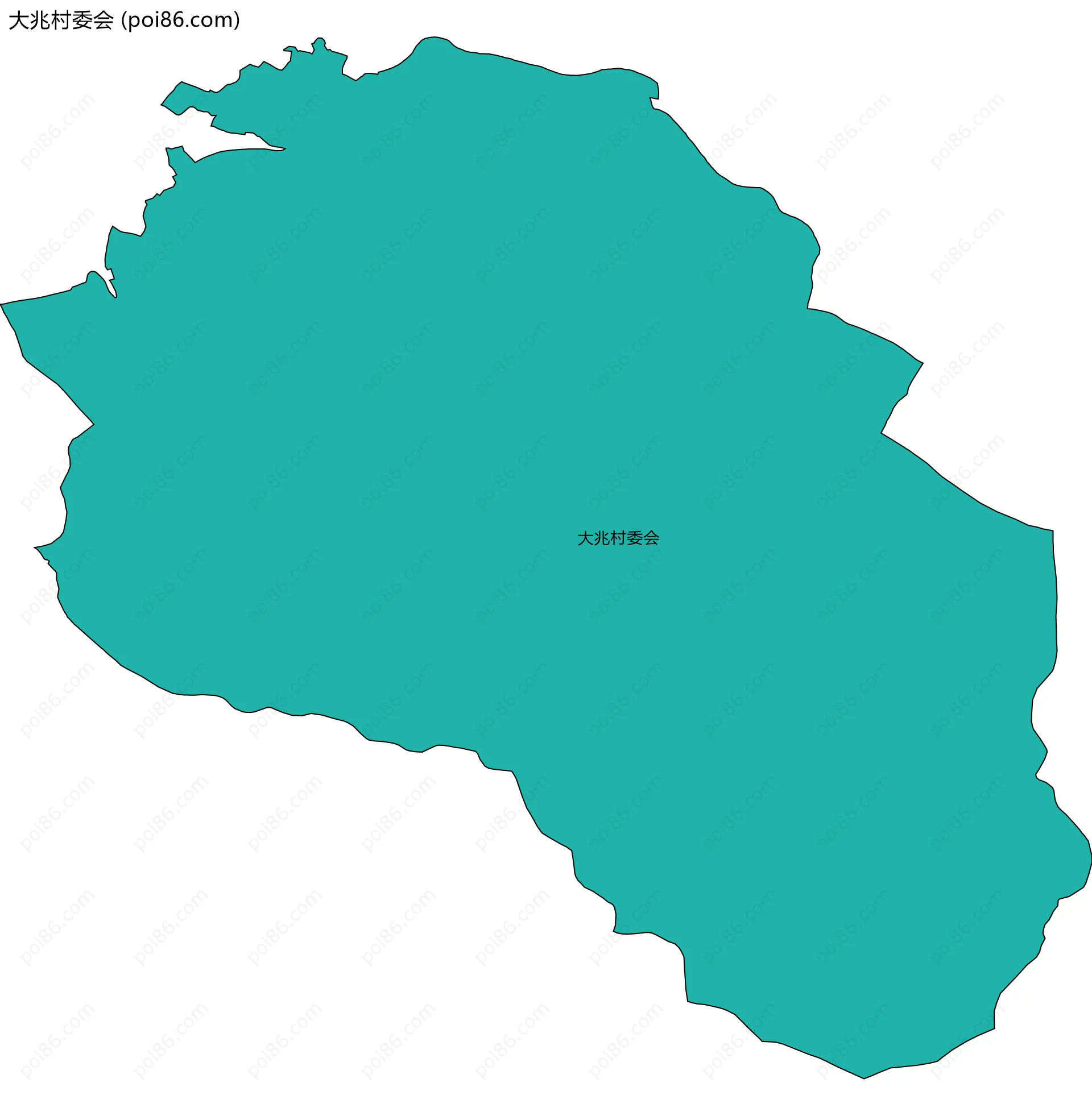 大兆村委会边界地图