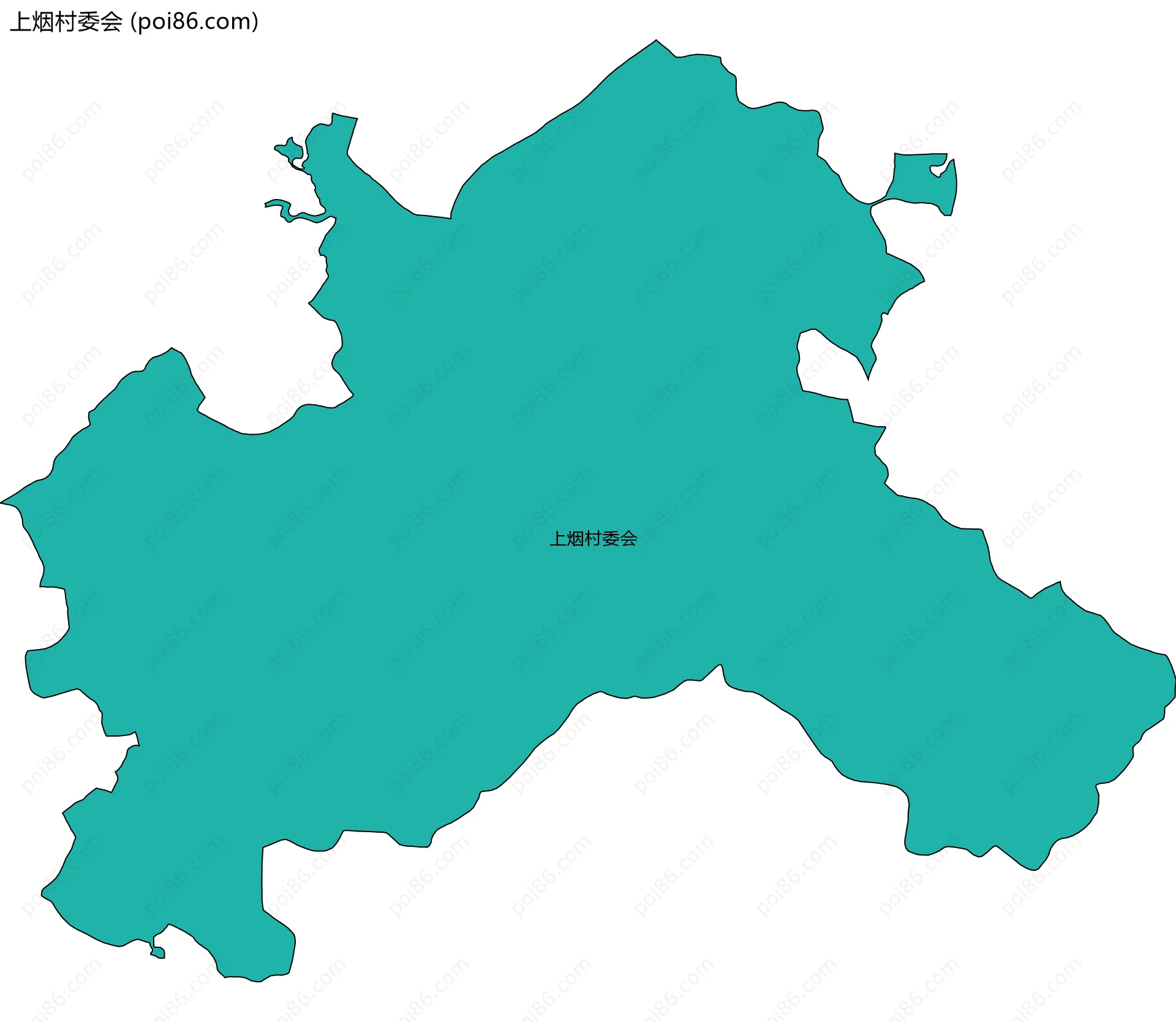 上烟村委会边界地图